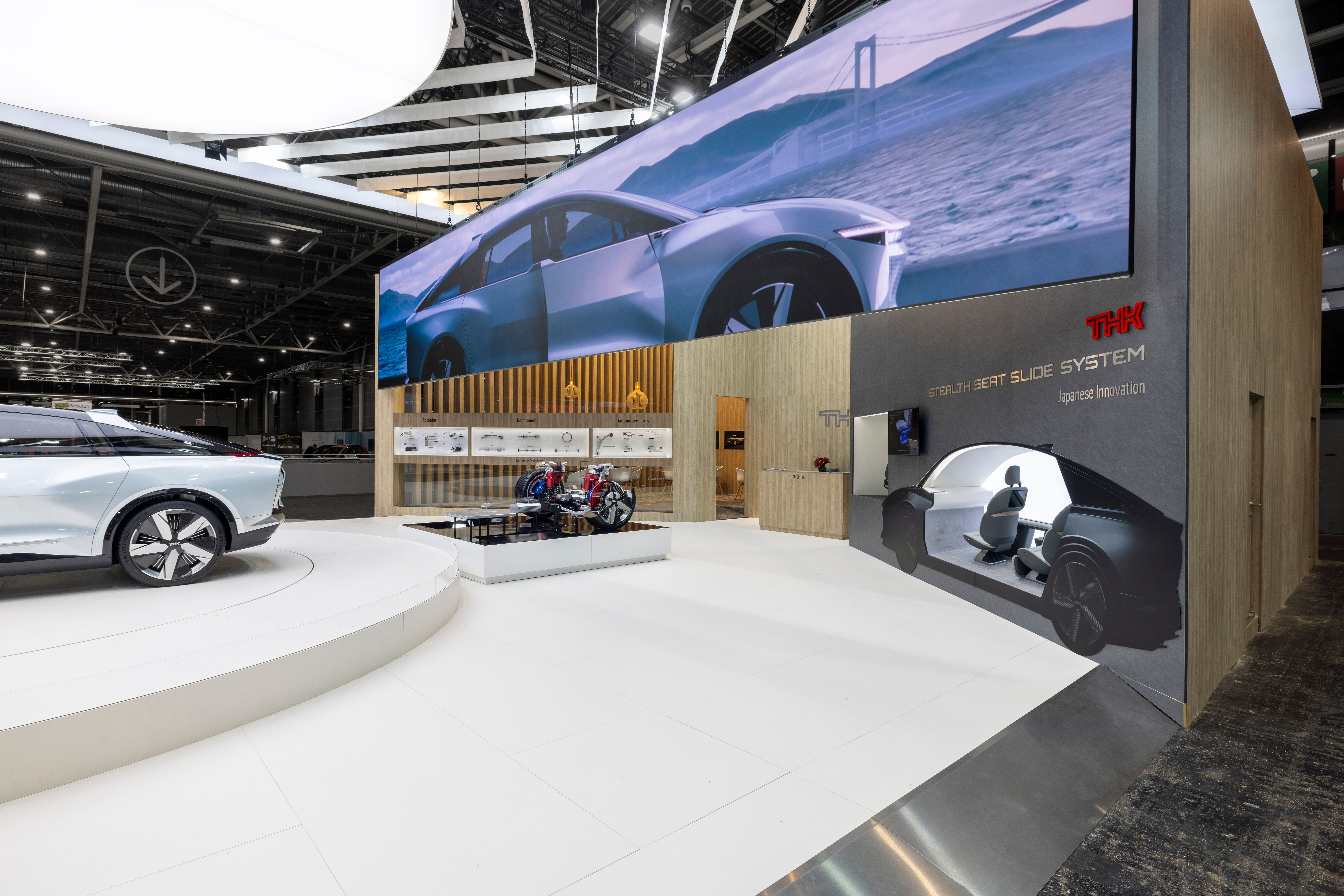 THK 320 sqm exhibition stand at Paris Motor Show by Messe.ae