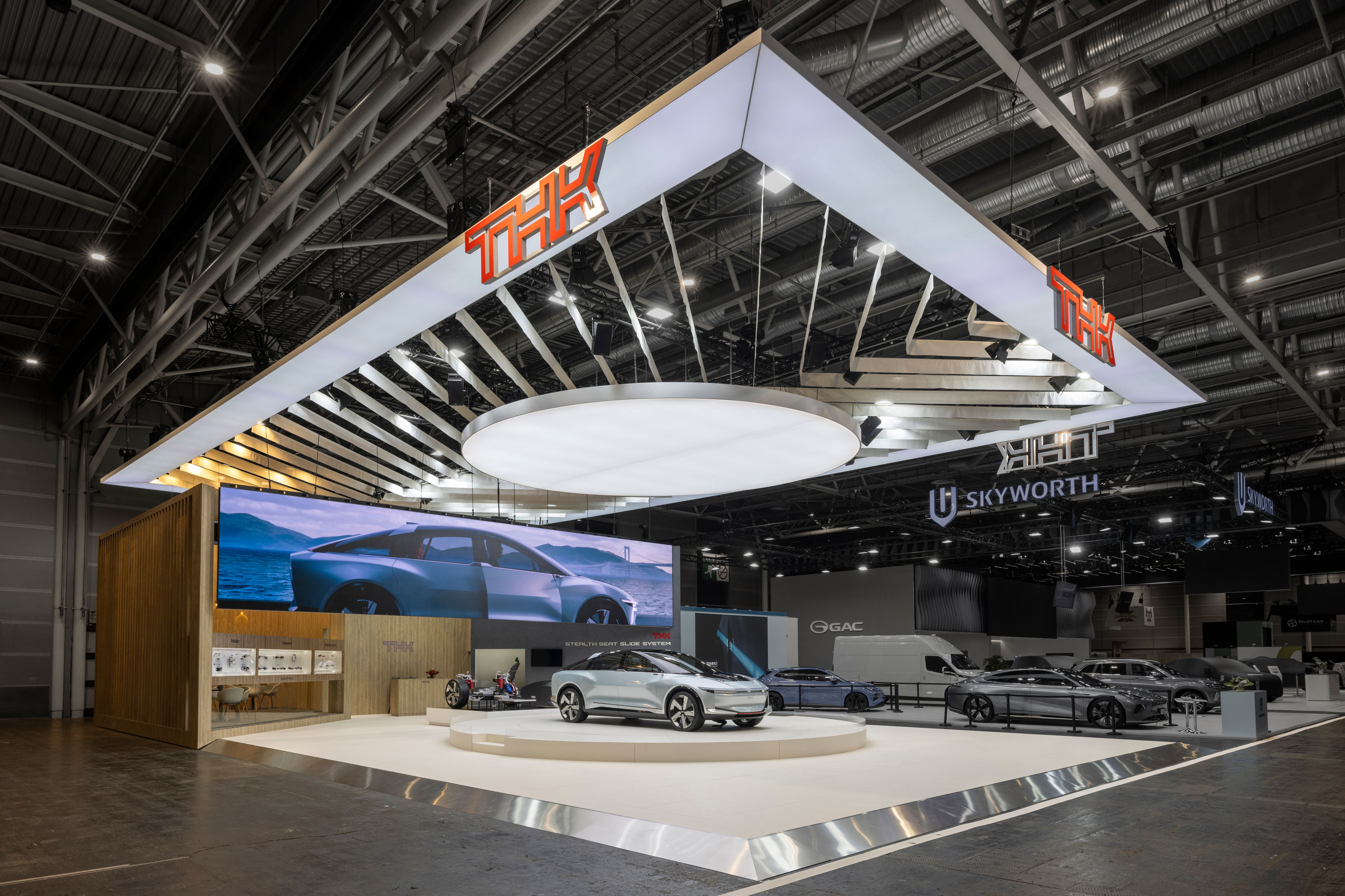THK 320 sqm exhibition stand at Paris Motor Show by Messe.ae