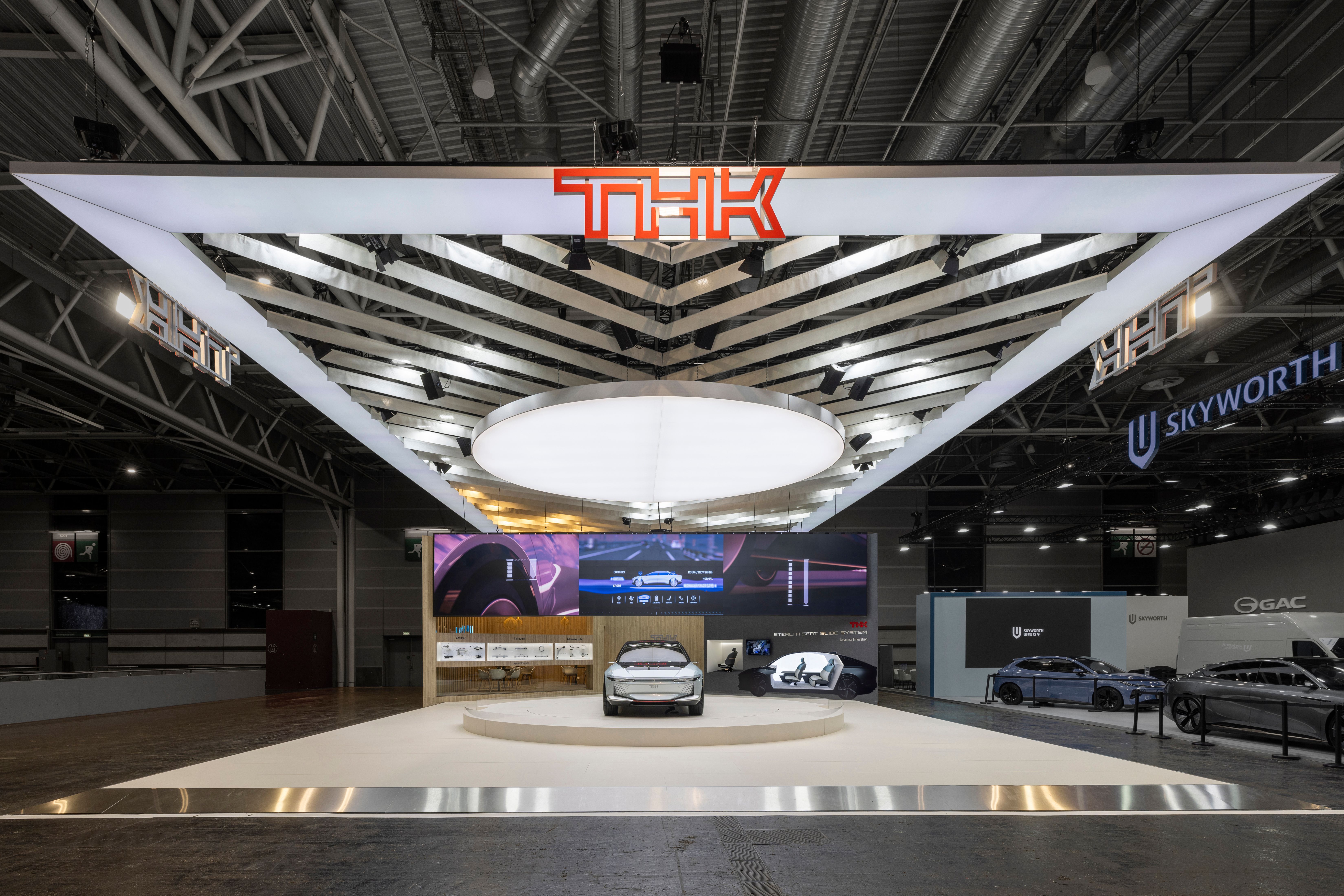 THK 320 sqm exhibition stand at Paris Motor Show by Messe.ae