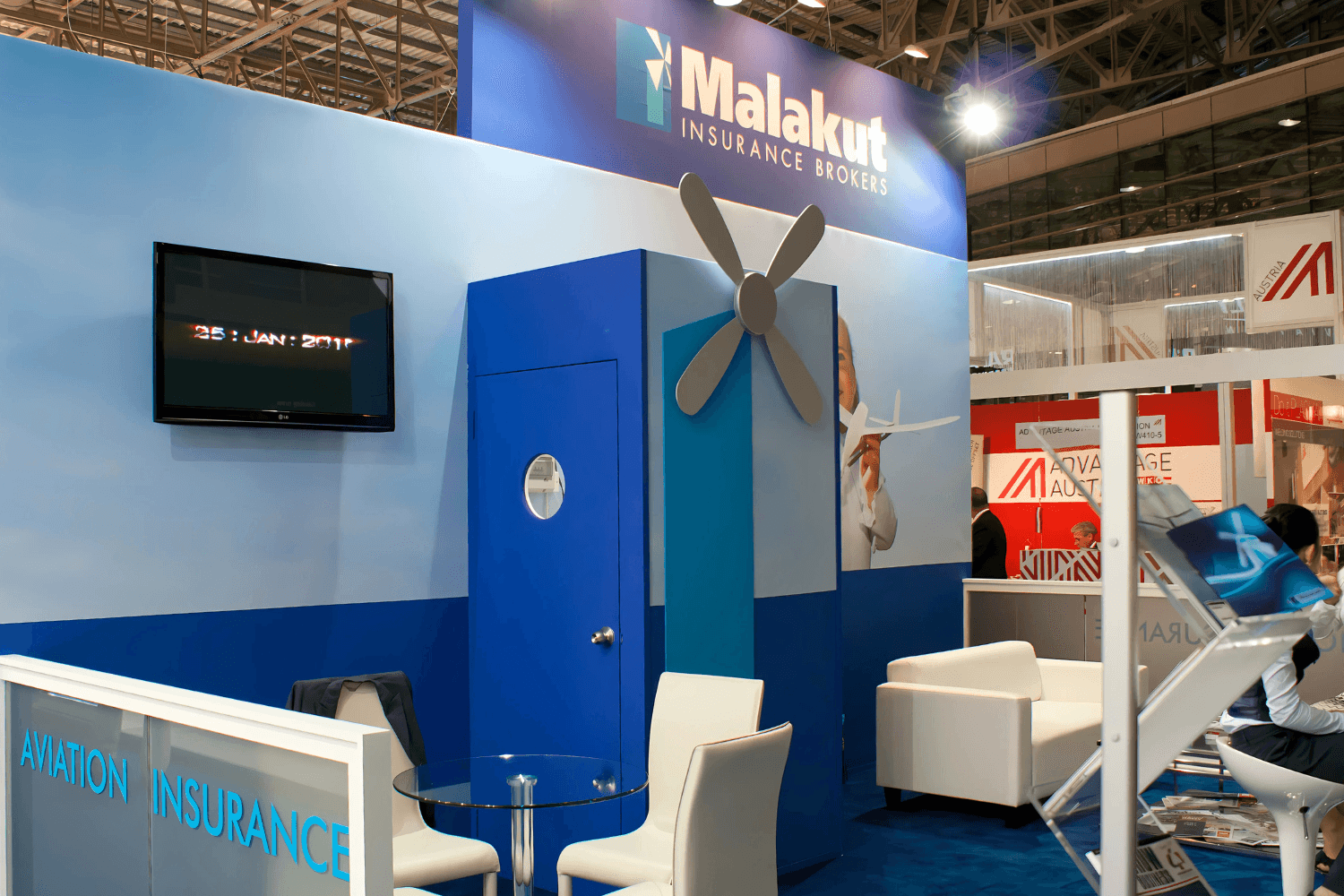 Malakut 24 sqm exhibition stand at Dubai Airshow by Messe.ae