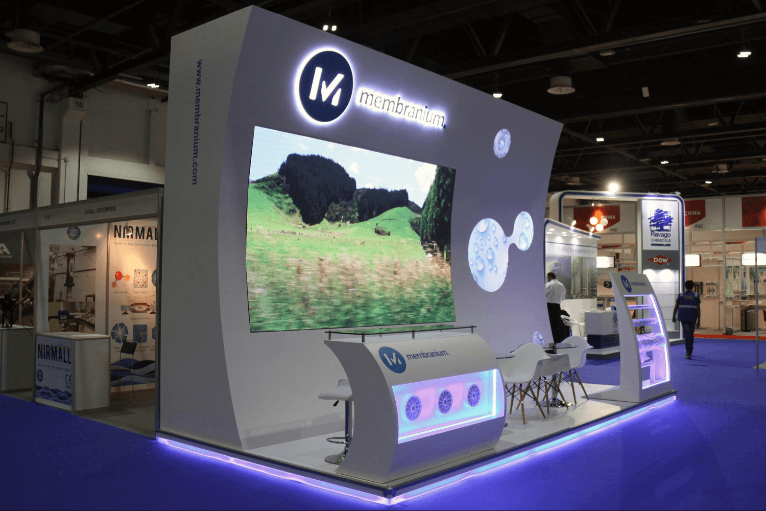 Membranium 18 sqm exhibition stand at WETEX by Messe.ae