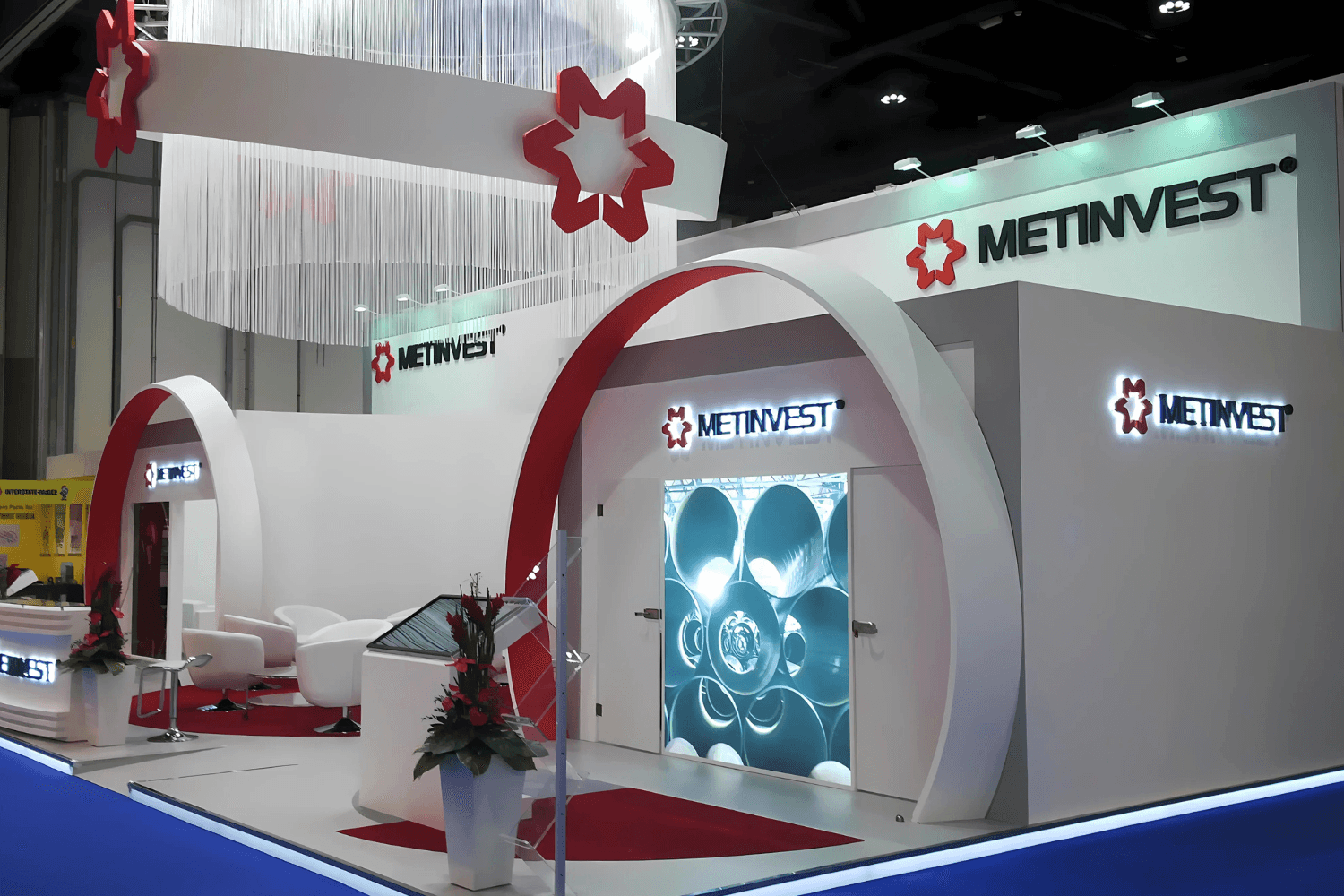Metinvest 105 sqm exhibition stand at ADIPEC by Messe.ae