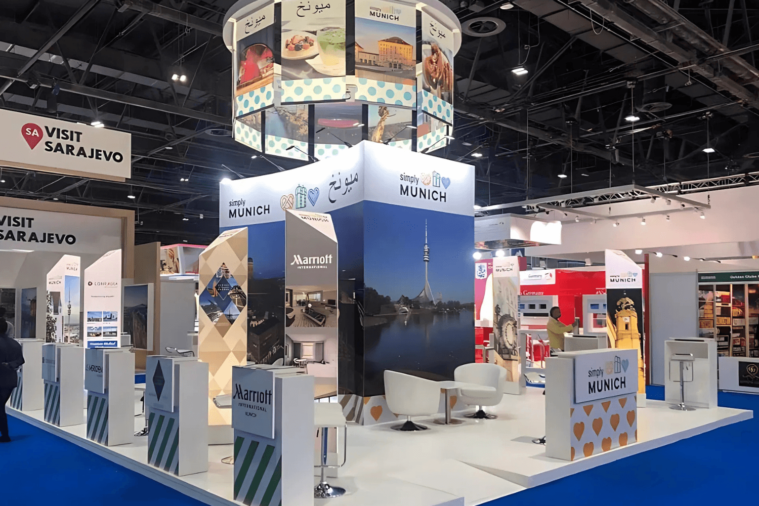 Munich exhibition stand at Arabian Travel Market by Messe.ae