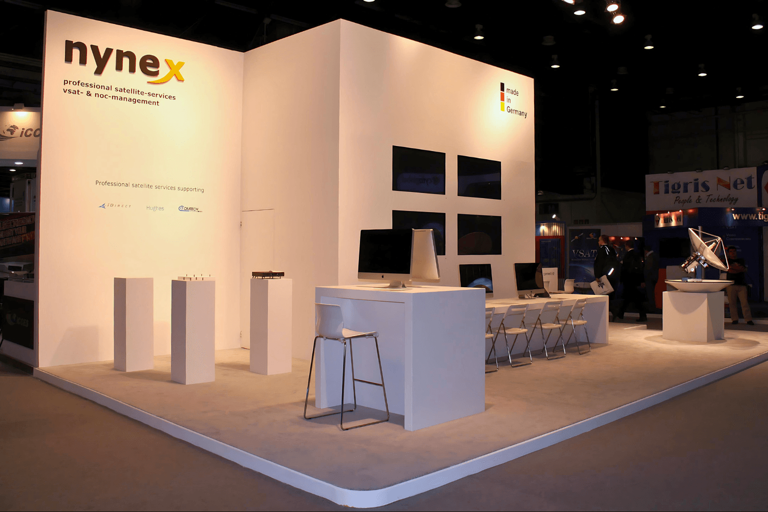 Nynex 60 sqm exhibition stand at CABSAT by Messe.ae