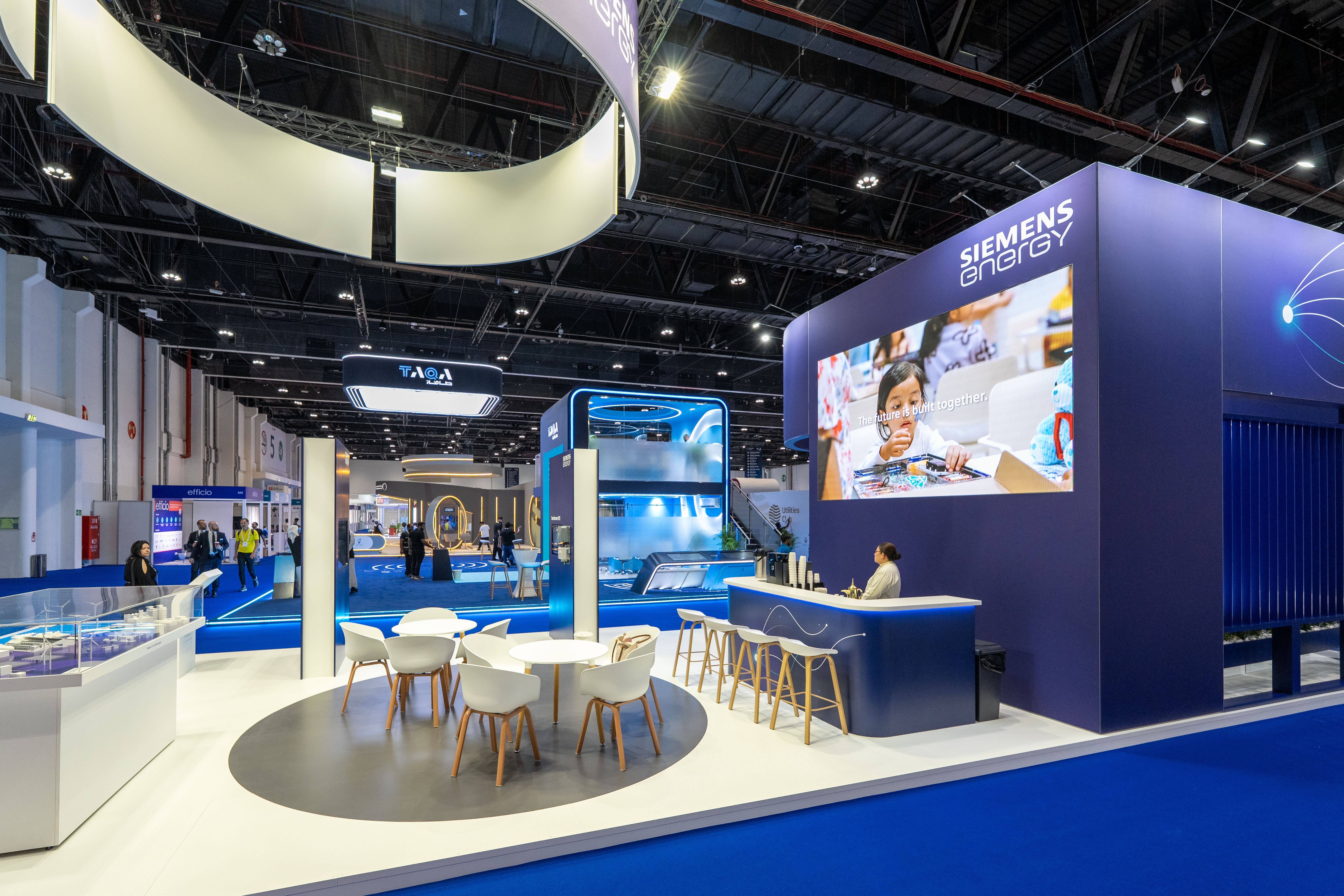 Siemens Energy 90 sqm exhibition stand at World Utilities Congress by Messe.ae