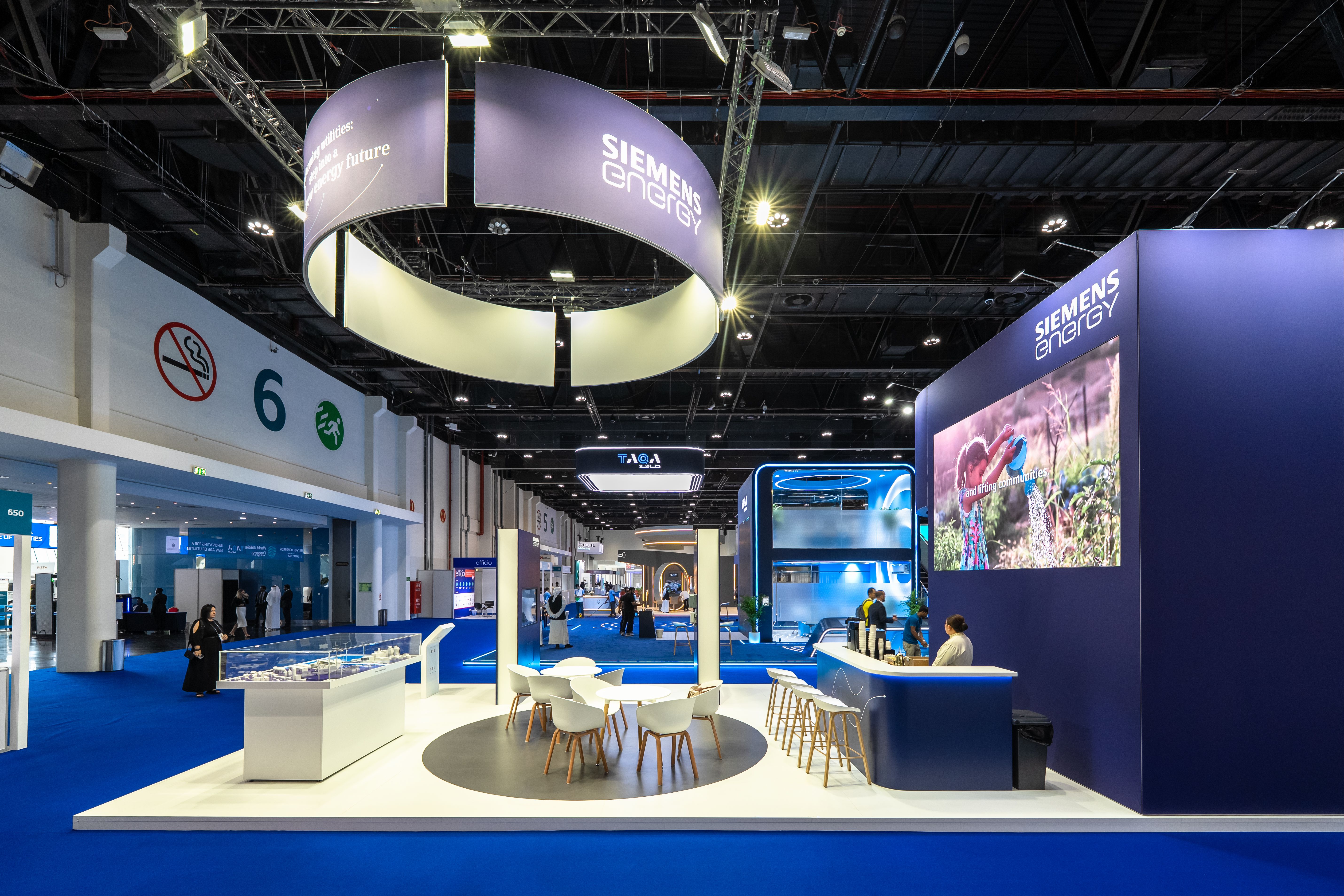 Siemens Energy 90 sqm exhibition stand at World Utilities Congress by Messe.ae