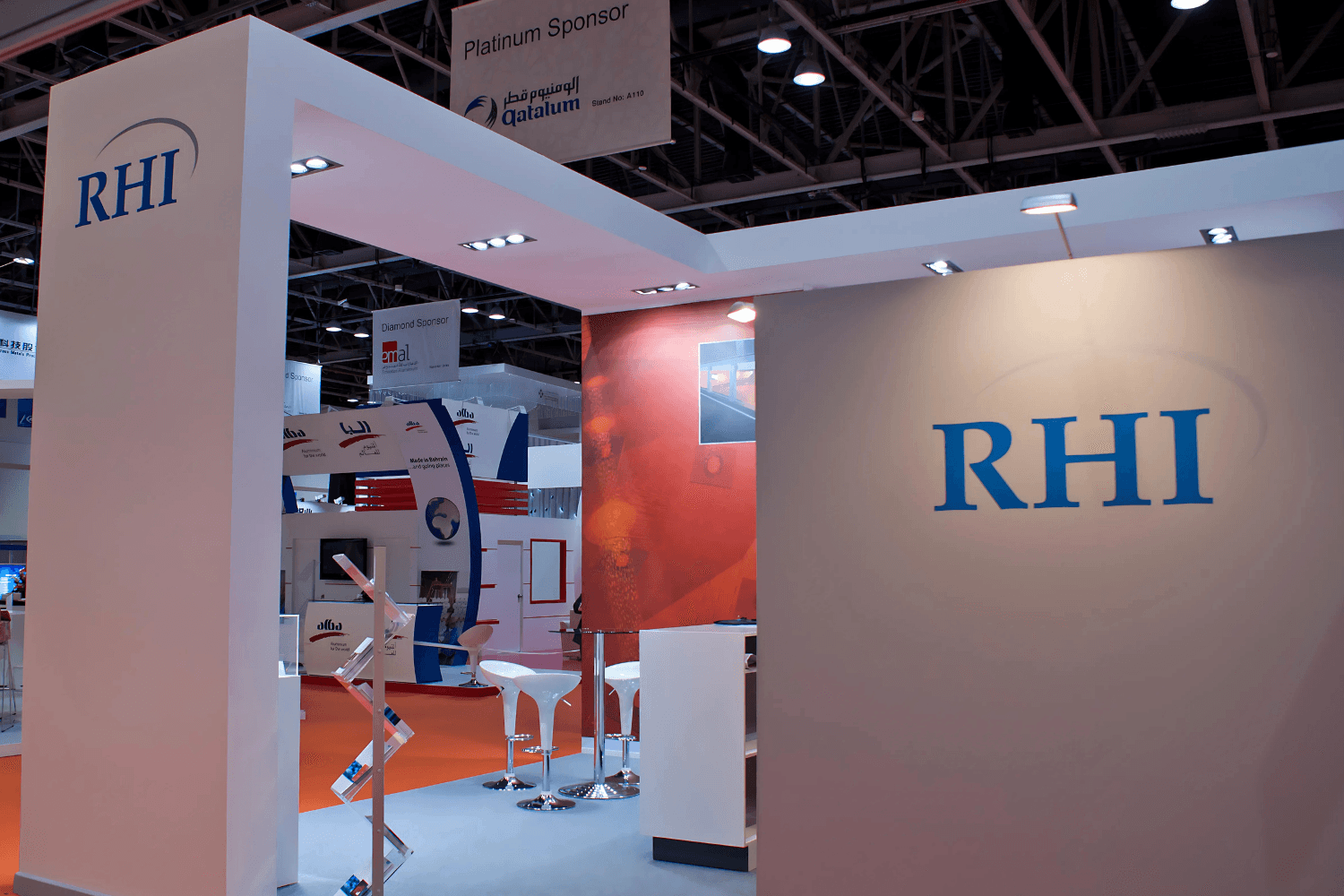 RHI 36 sqm exhibition stand at Aluminium Middle East by Messe.ae