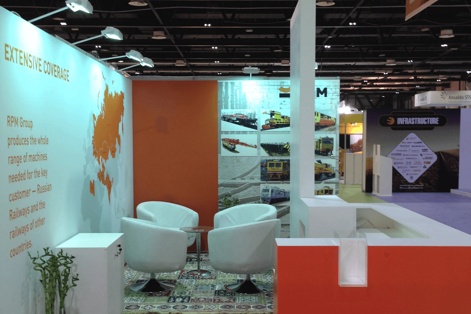 RPM Group 18 sqm exhibition stand at Middle East Rail by Messe.ae