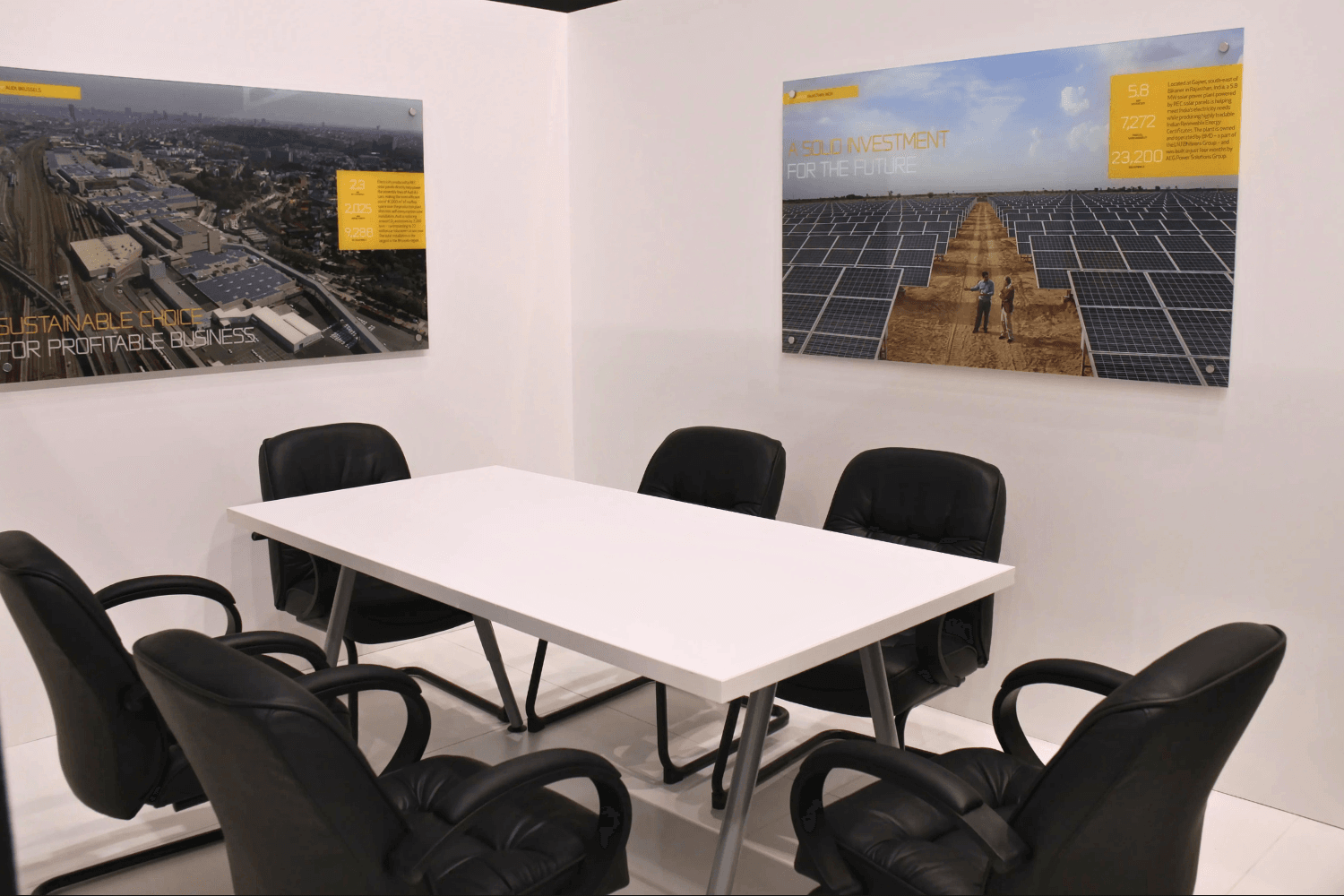 REC Solar 55 sqm exhibition stand at World Future Energy Summit by Messe.ae