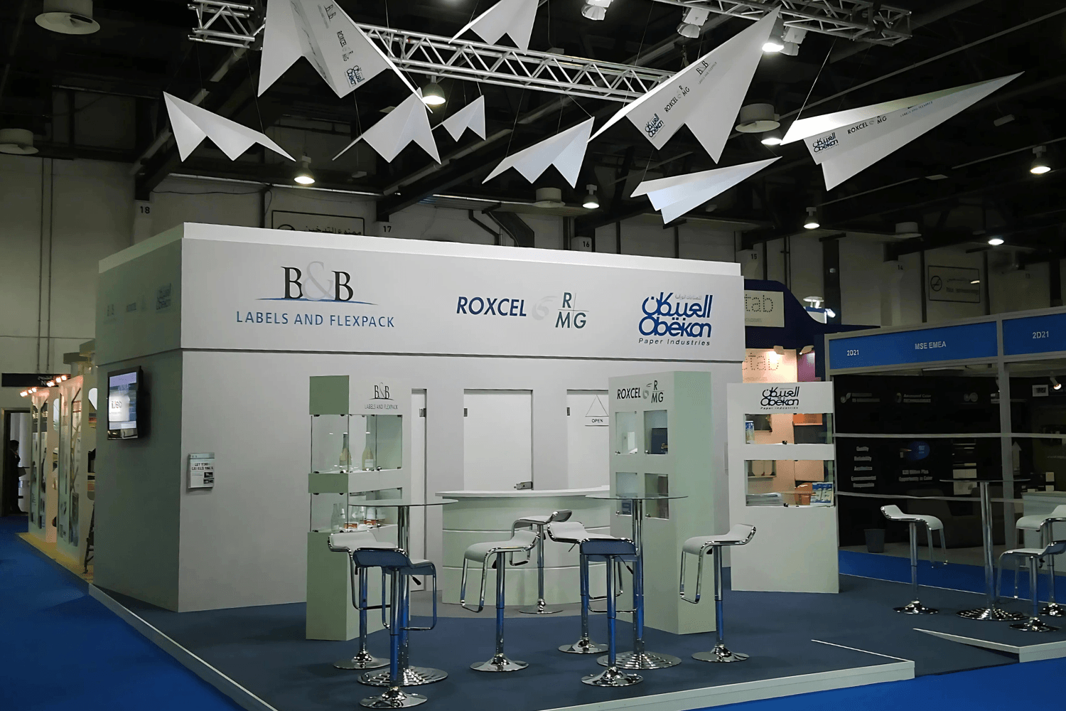 Roxcel 48 sqm exhibition stand at Paperworld Middle East by Messe.ae