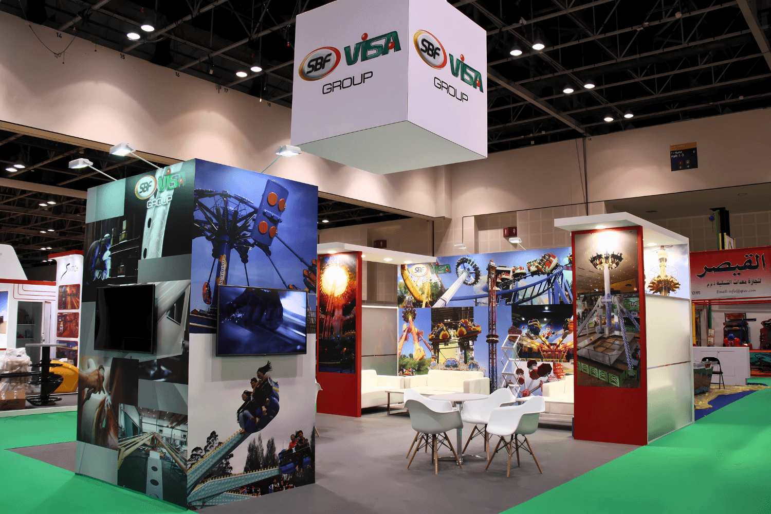 SBF Visa Group 60 sqm exhibition stand at DEAL by Messe.ae