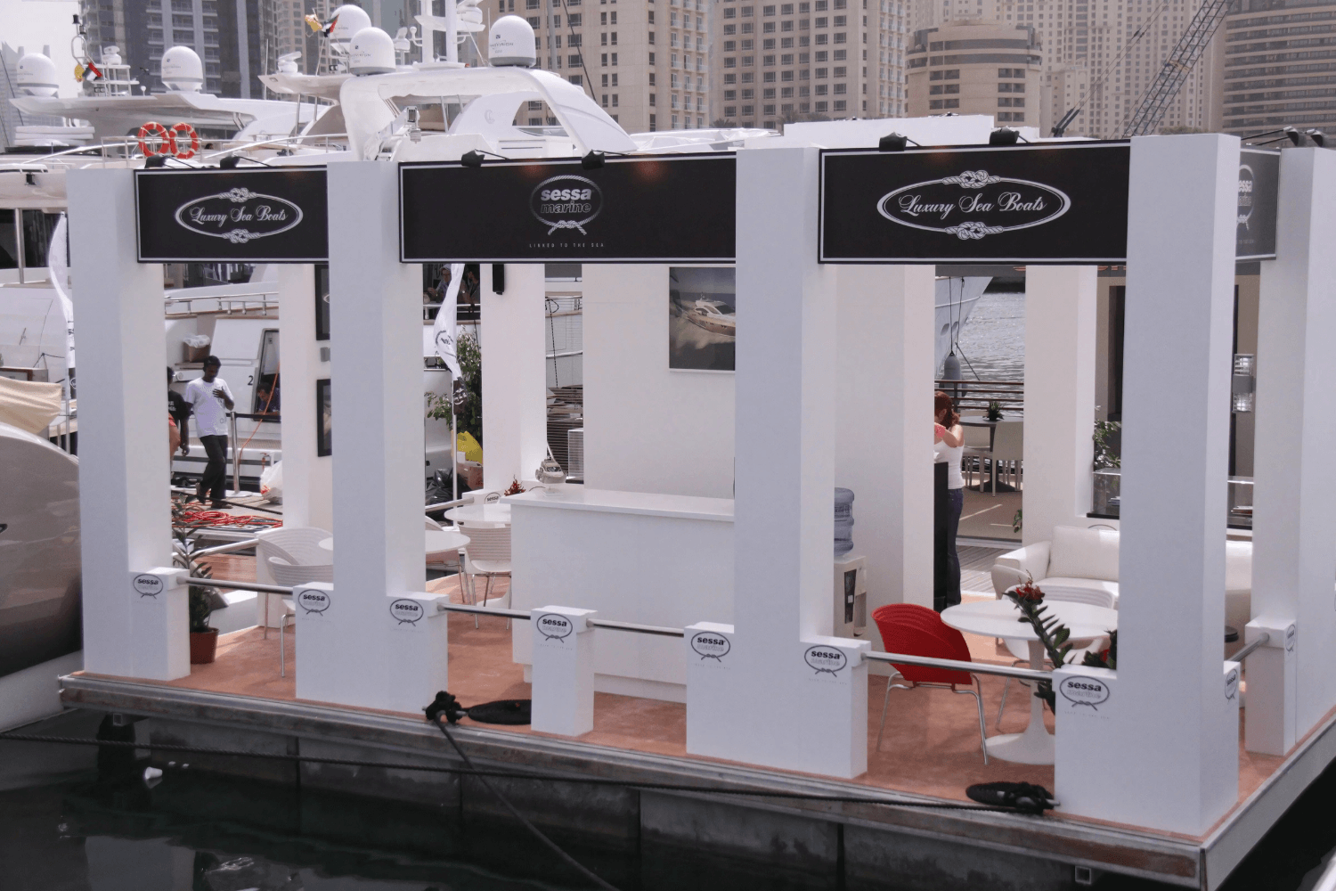 Sessa 30 sqm exhibition stand at Dubai International Boat Show by Messe.ae