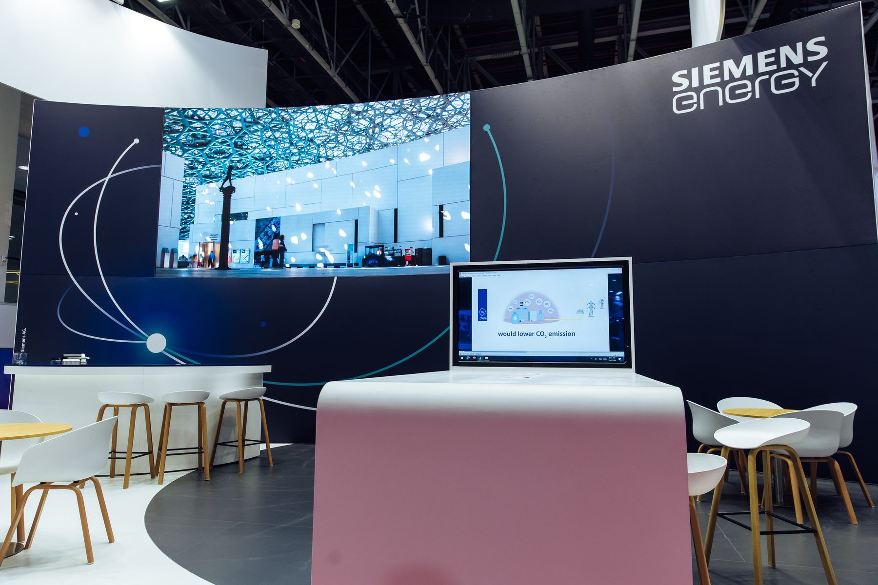 Siemens Energy 150 sqm exhibition stand at WETEX by Messe.ae