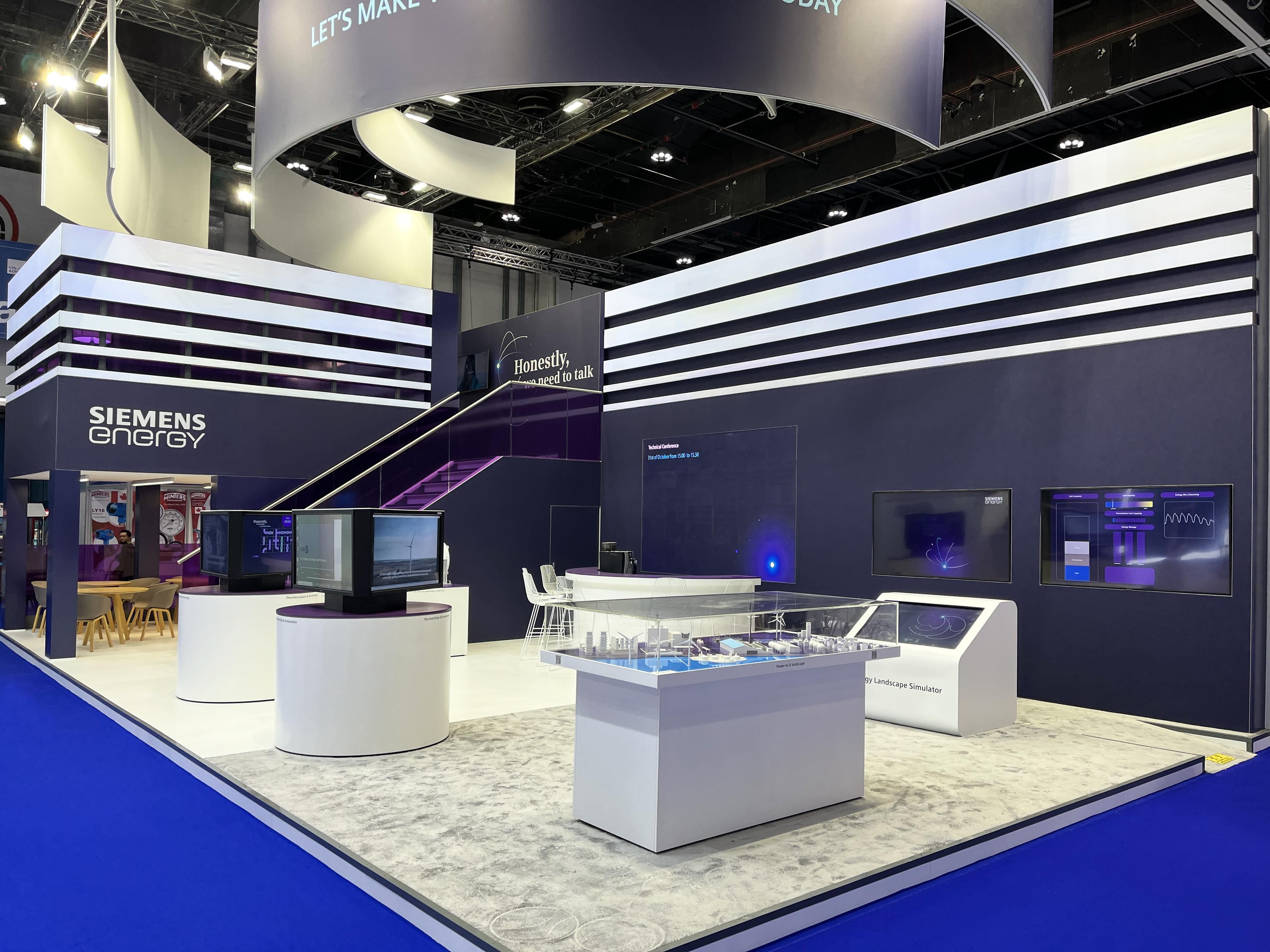 Siemens Energy 112.5 + 39 sqm exhibition stand at ADIPEC by Messe.ae