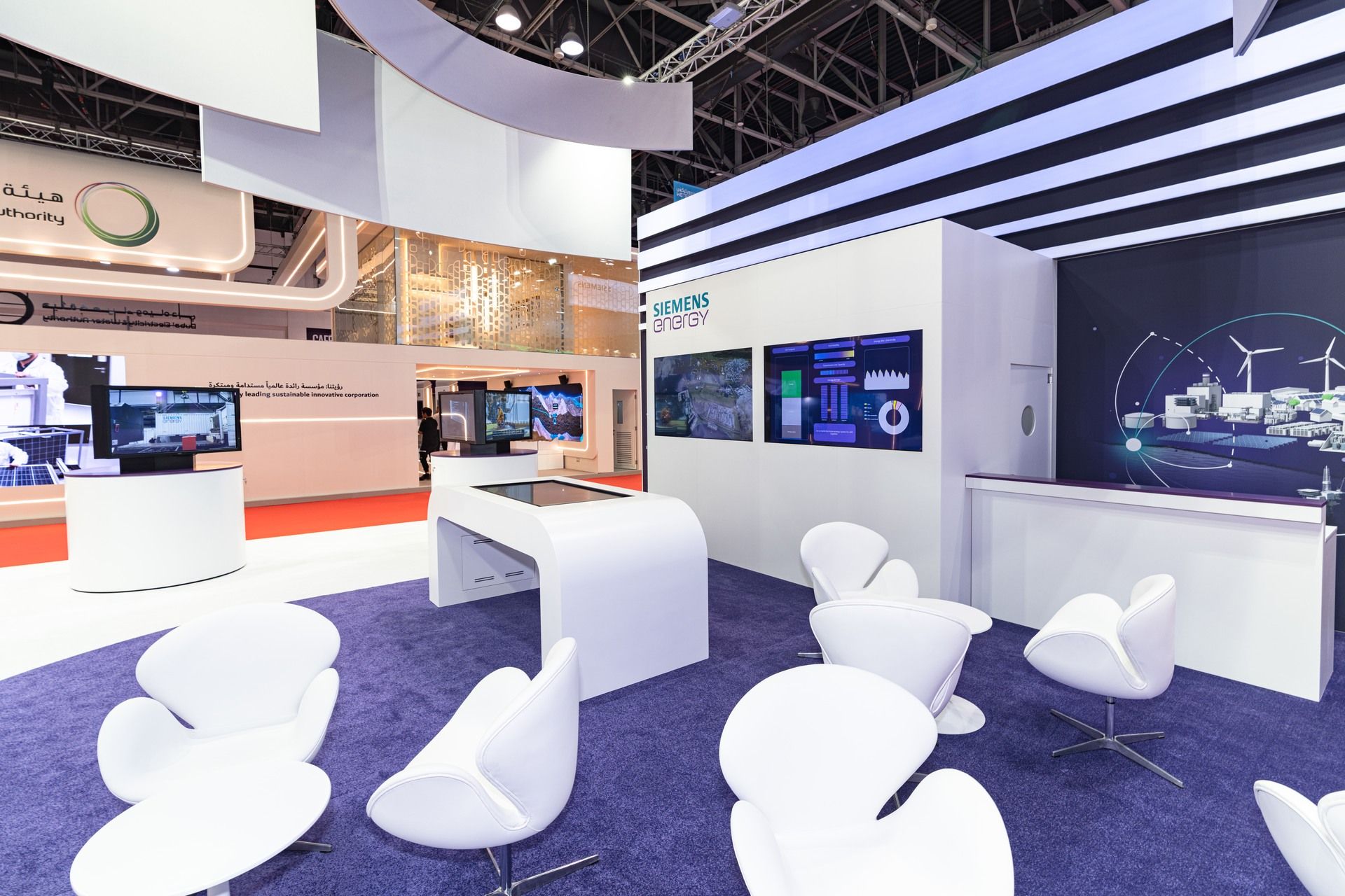 Siemens Energy 112.5 sqm exhibition stand at WETEX by Messe.ae