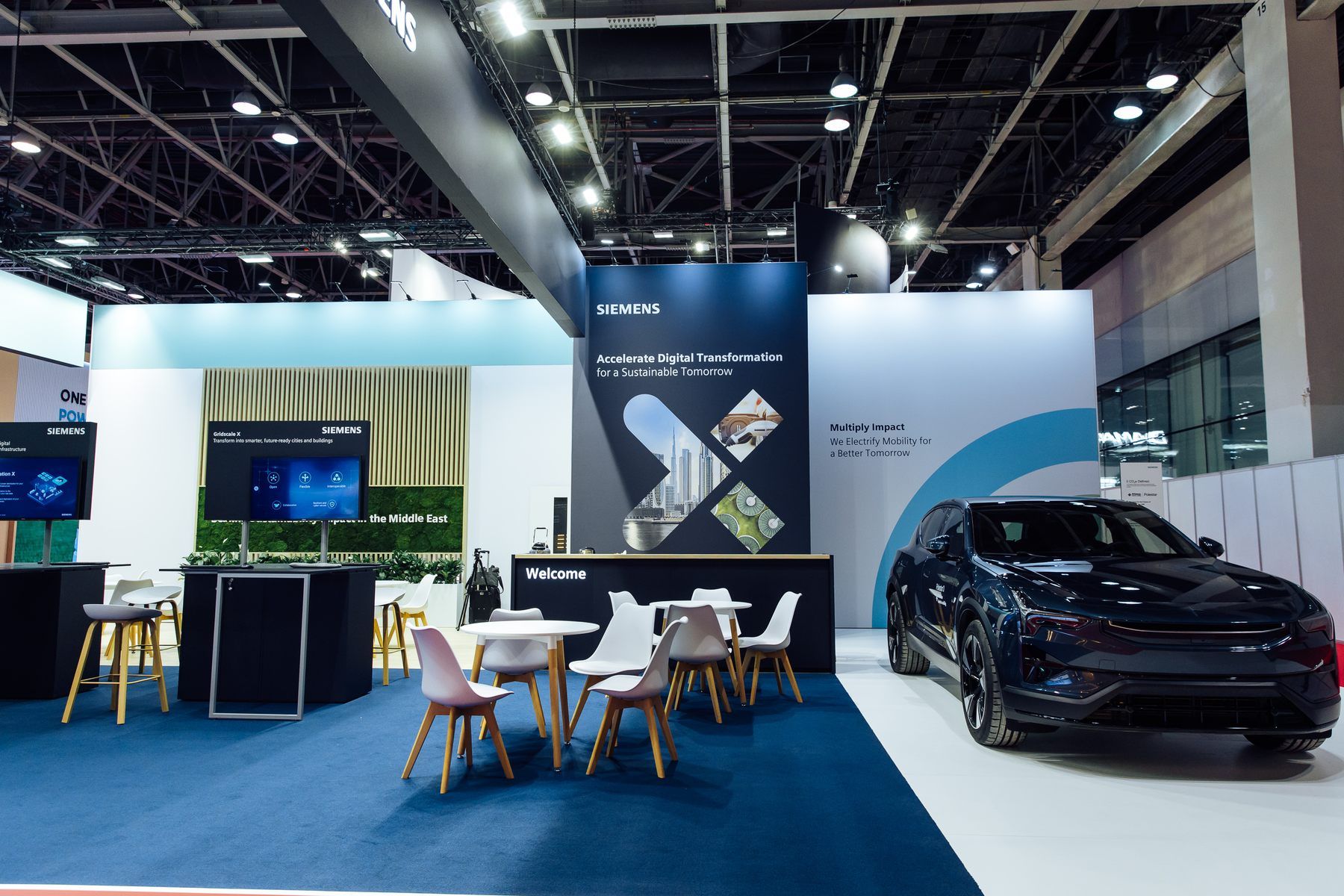 Siemens Industrial 150 sqm exhibition stand at WETEX by Messe.ae