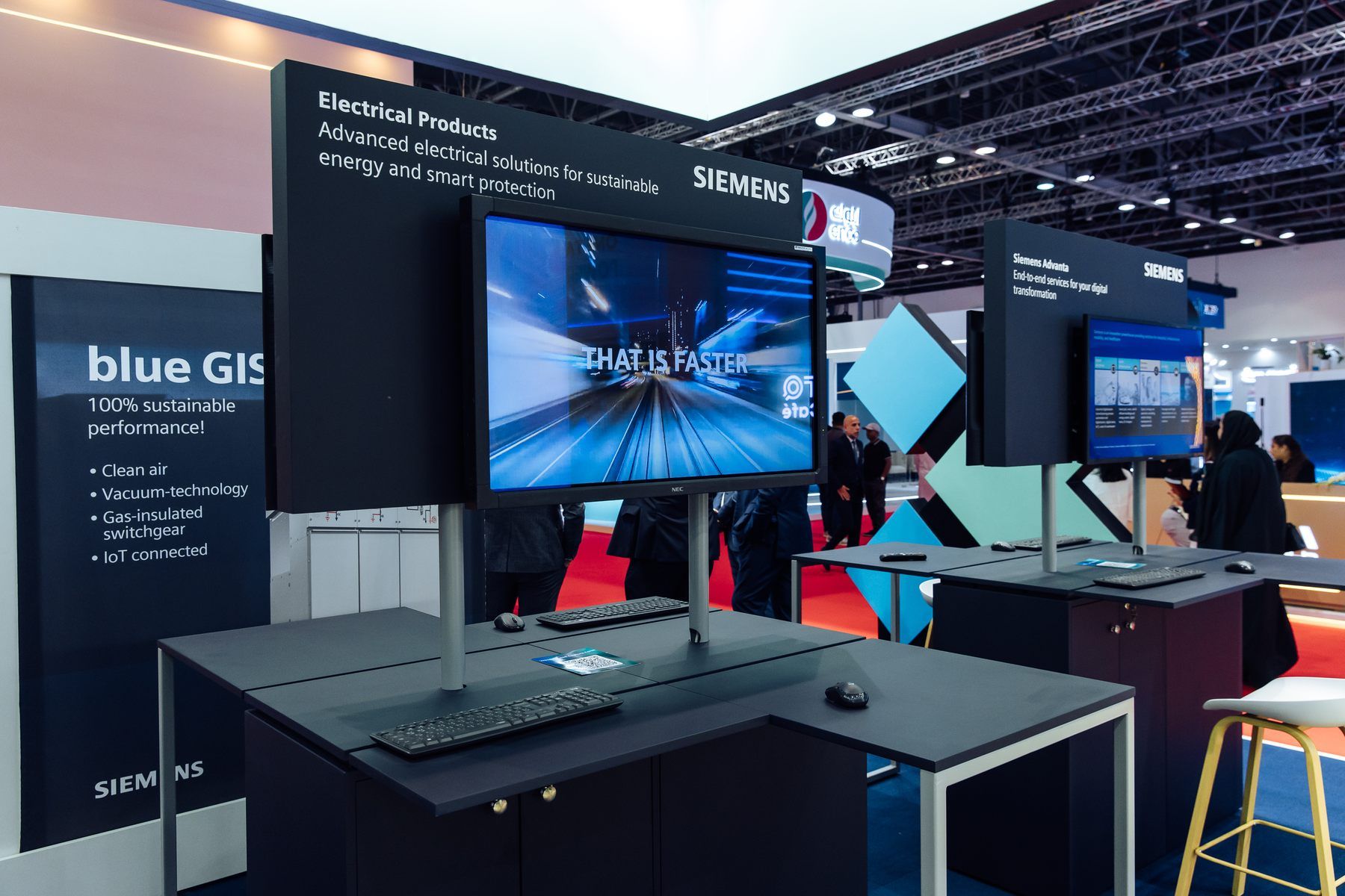 Siemens Industrial 150 sqm exhibition stand at WETEX by Messe.ae