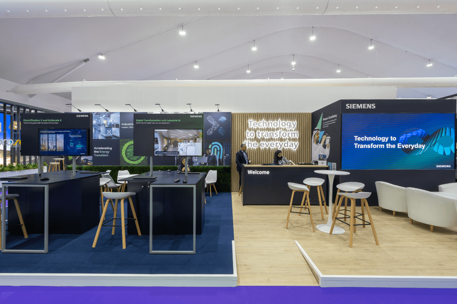 Siemens Industrial 60 sqm exhibition stand at ADIPEC by Messe.ae