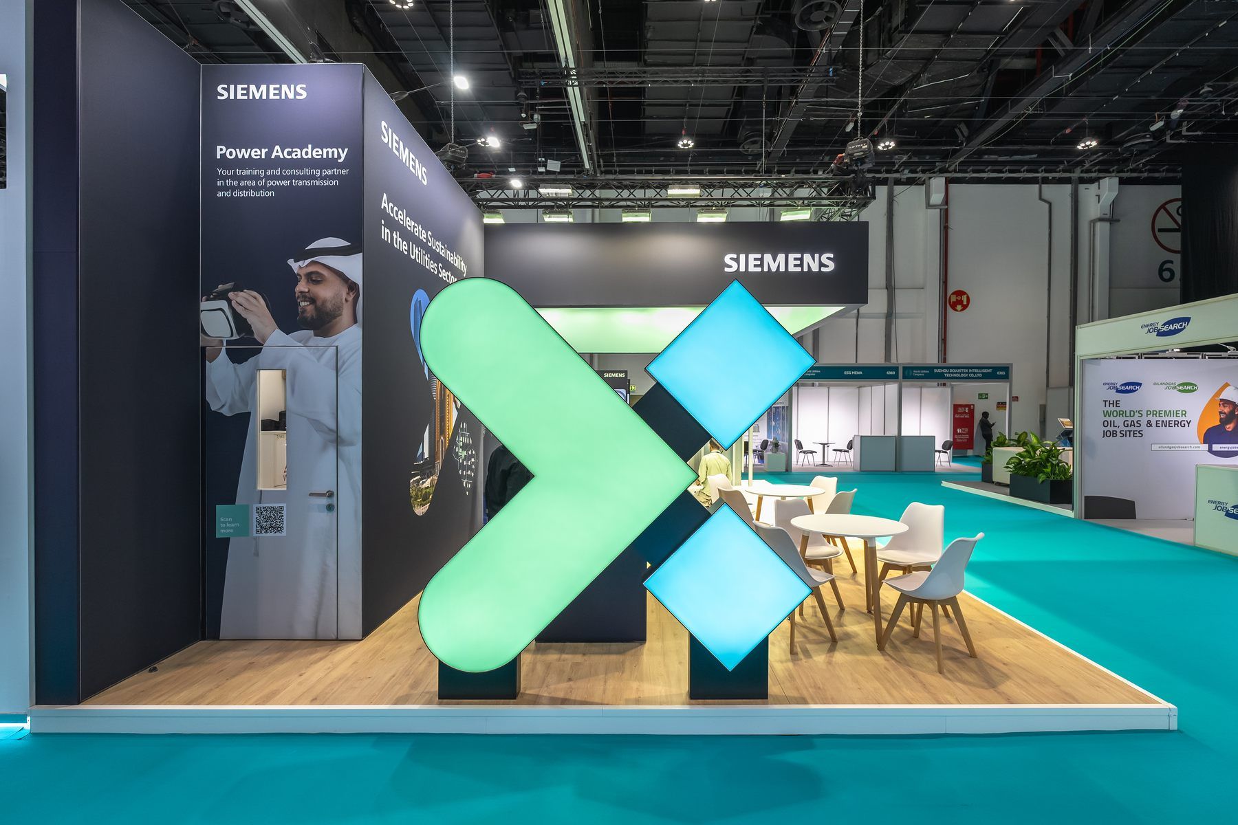 Siemens Industrial 60 sqm exhibition stand at World Utilities Congress by Messe.ae