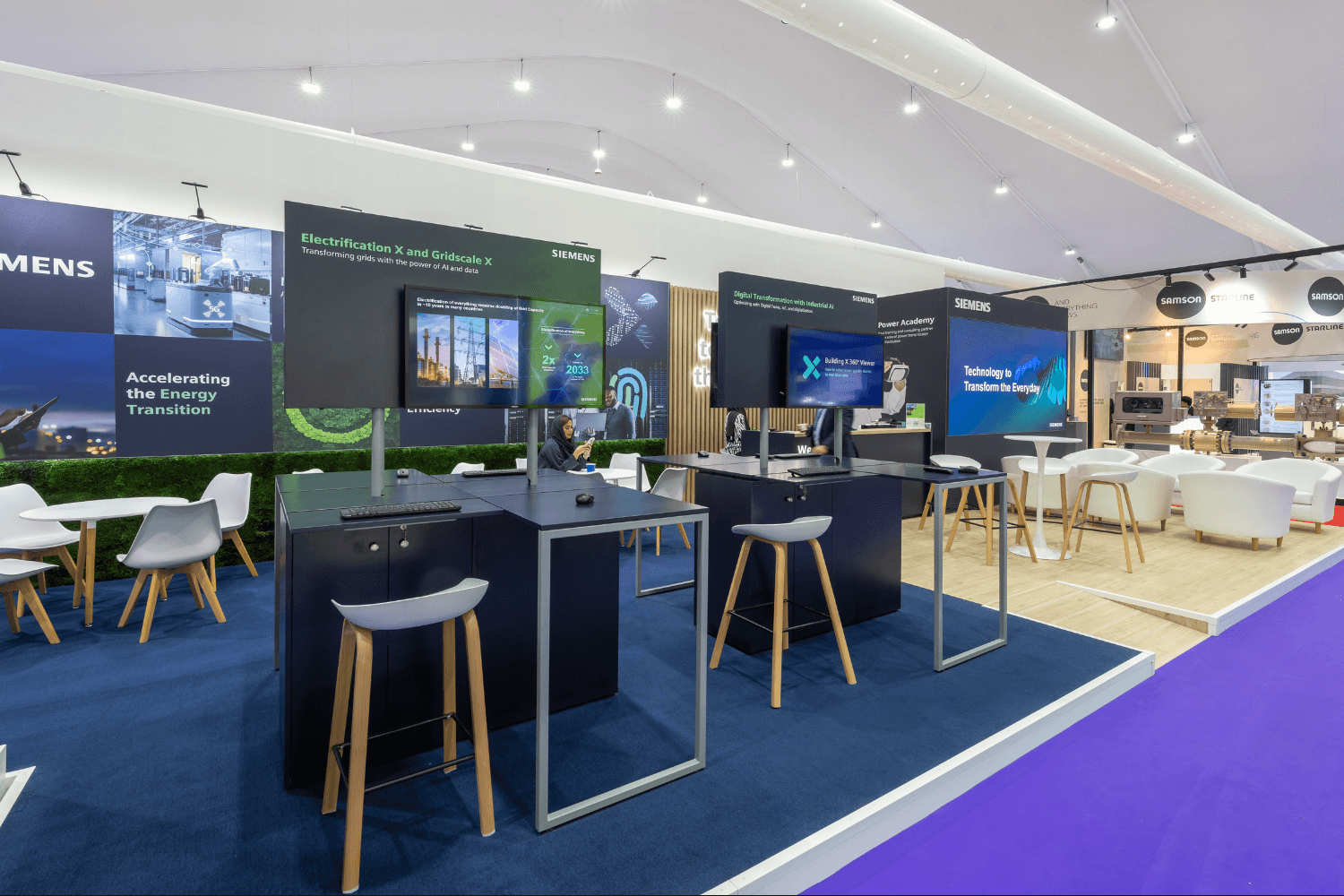 Siemens Industrial 60 sqm exhibition stand at ADIPEC by Messe.ae
