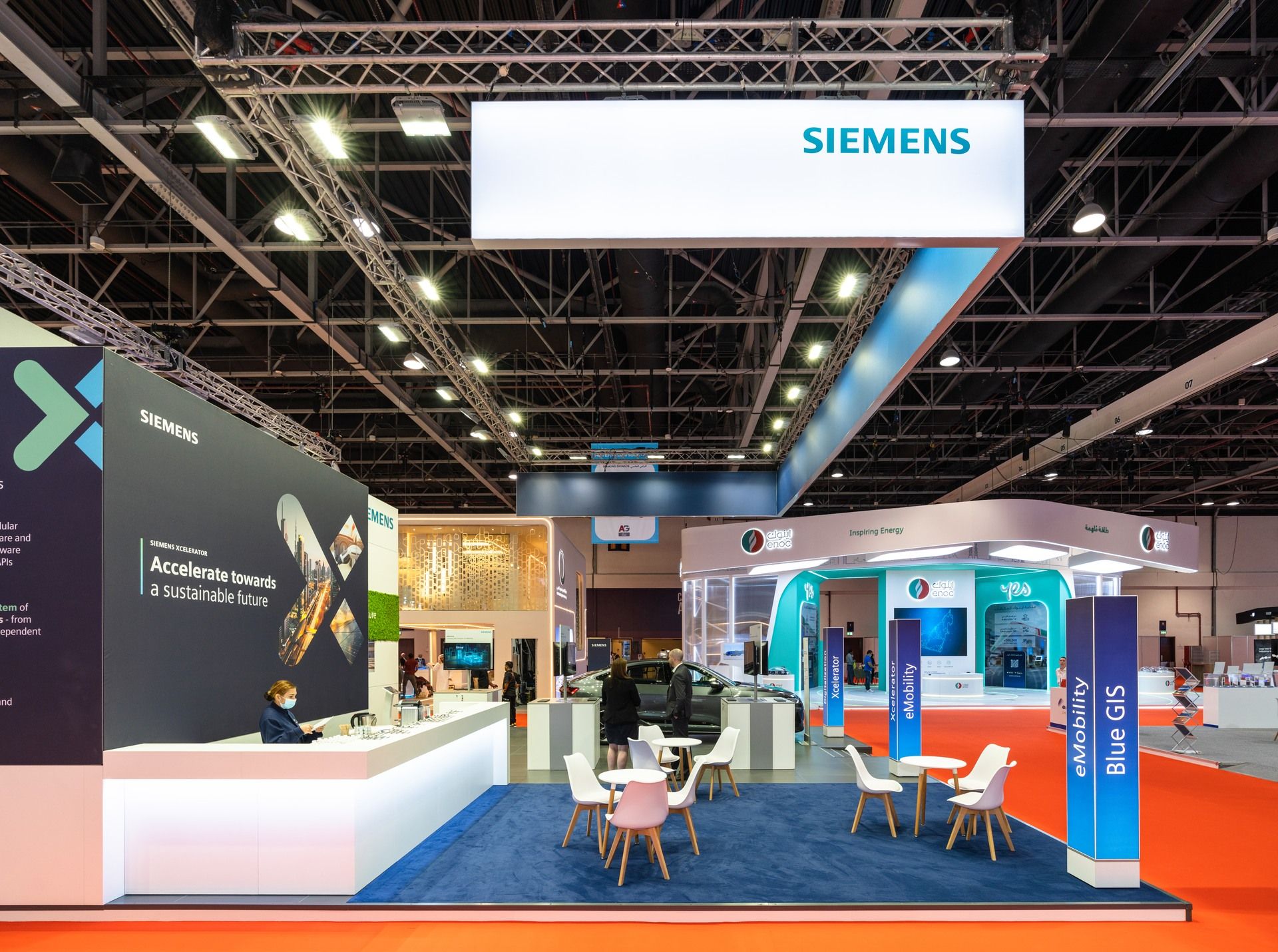 Siemens Industrial 100 sqm exhibition stand at WETEX by Messe.ae