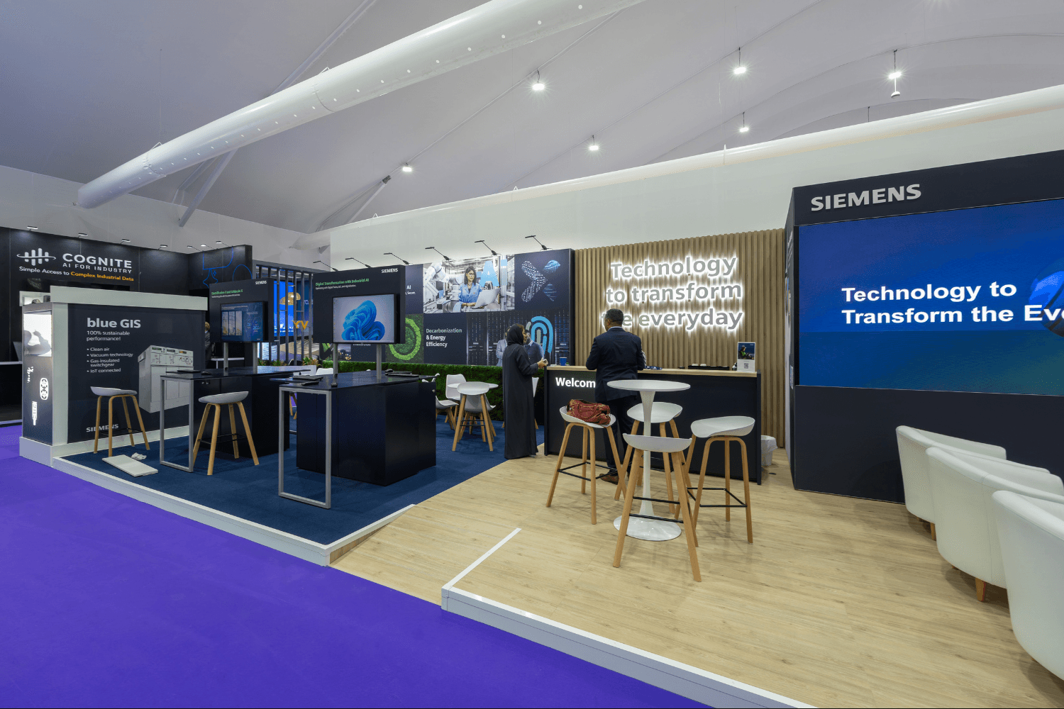 Siemens Industrial 60 sqm exhibition stand at ADIPEC by Messe.ae