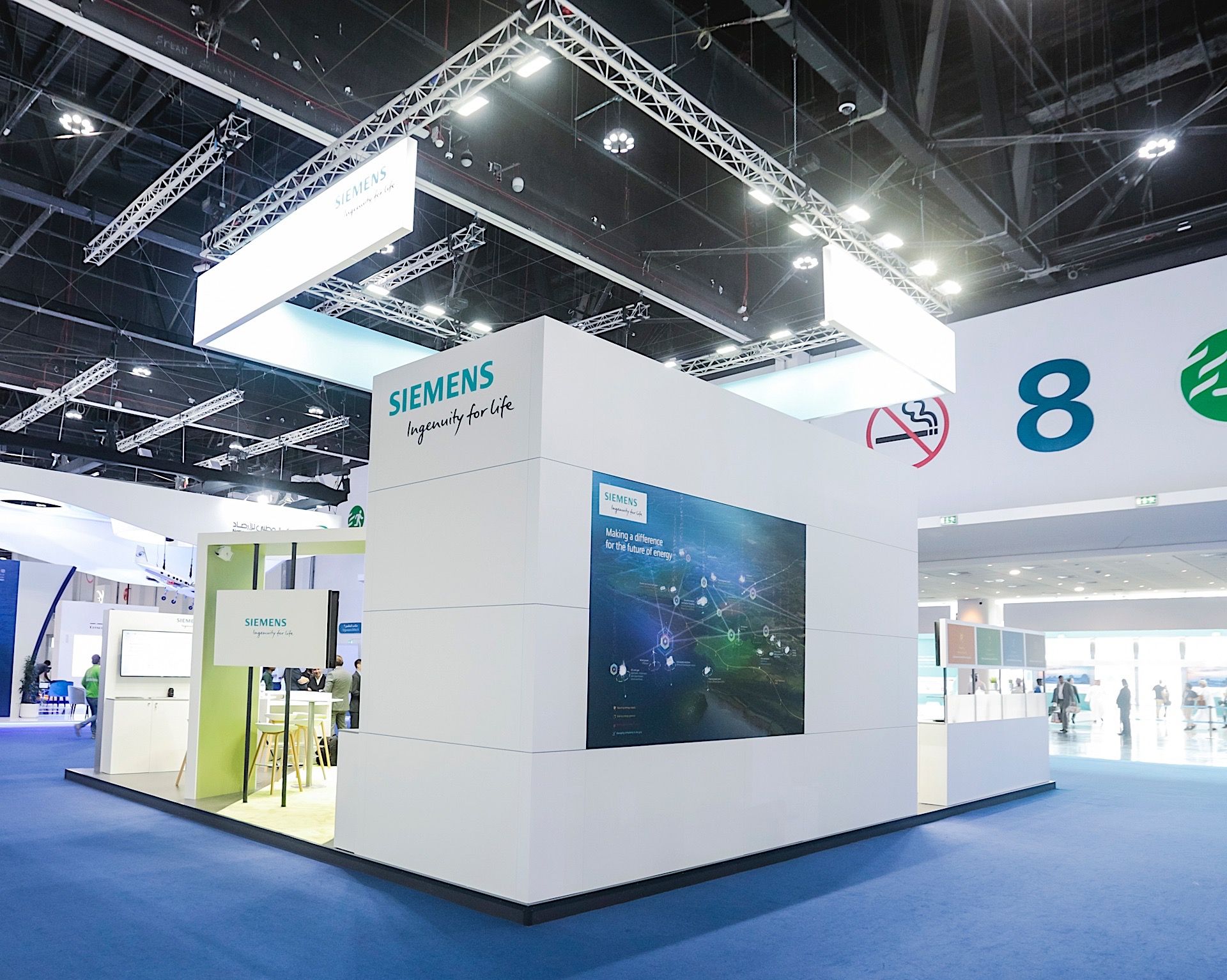 Siemens Industrial 120 sqm exhibition stand at World Energy Congress by Messe.ae