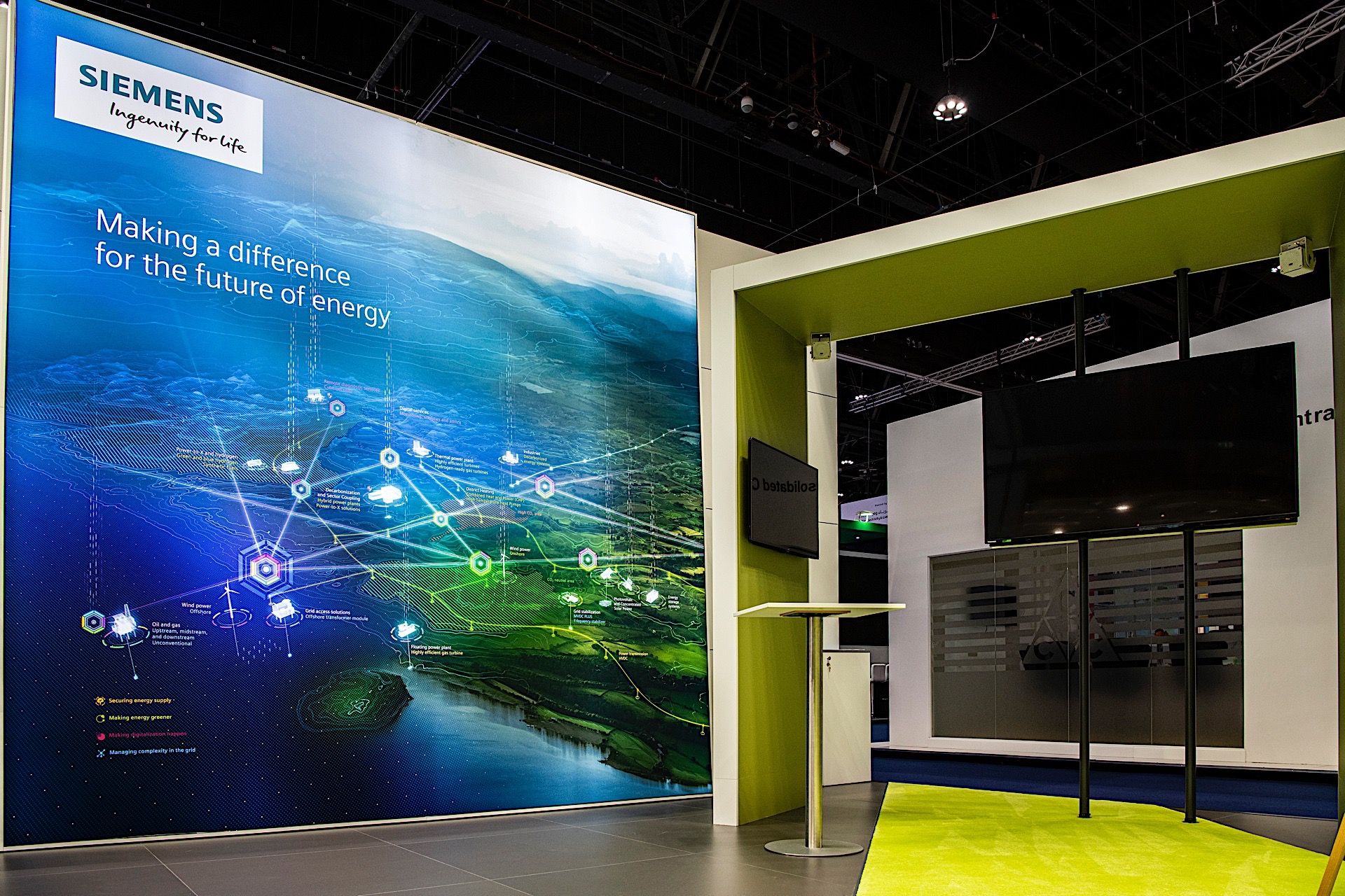 Siemens Industrial 120 sqm exhibition stand at World Energy Congress by Messe.ae