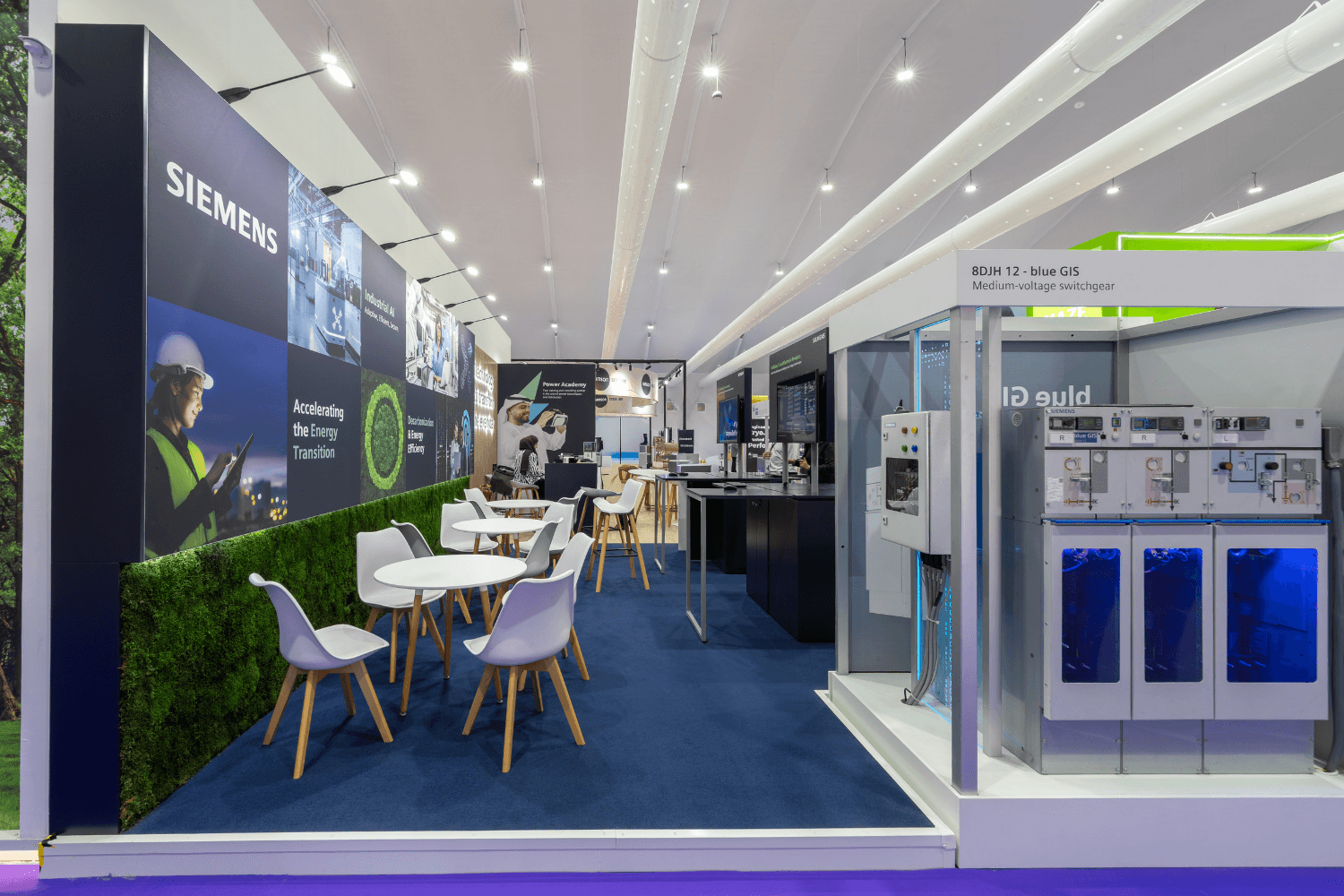Siemens Industrial 60 sqm exhibition stand at ADIPEC by Messe.ae