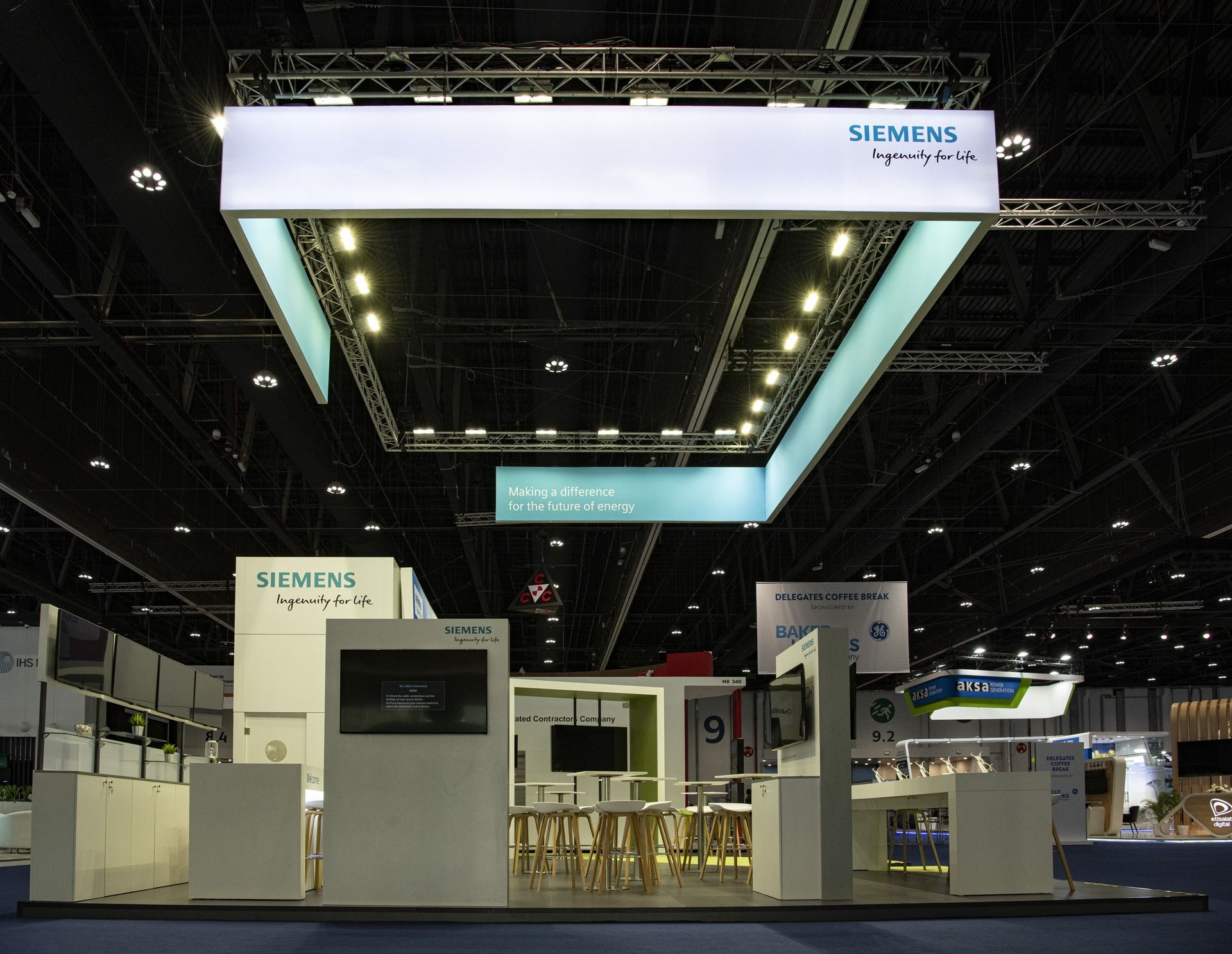 Siemens Industrial 99 sqm exhibition stand at World Energy Congress by Messe.ae
