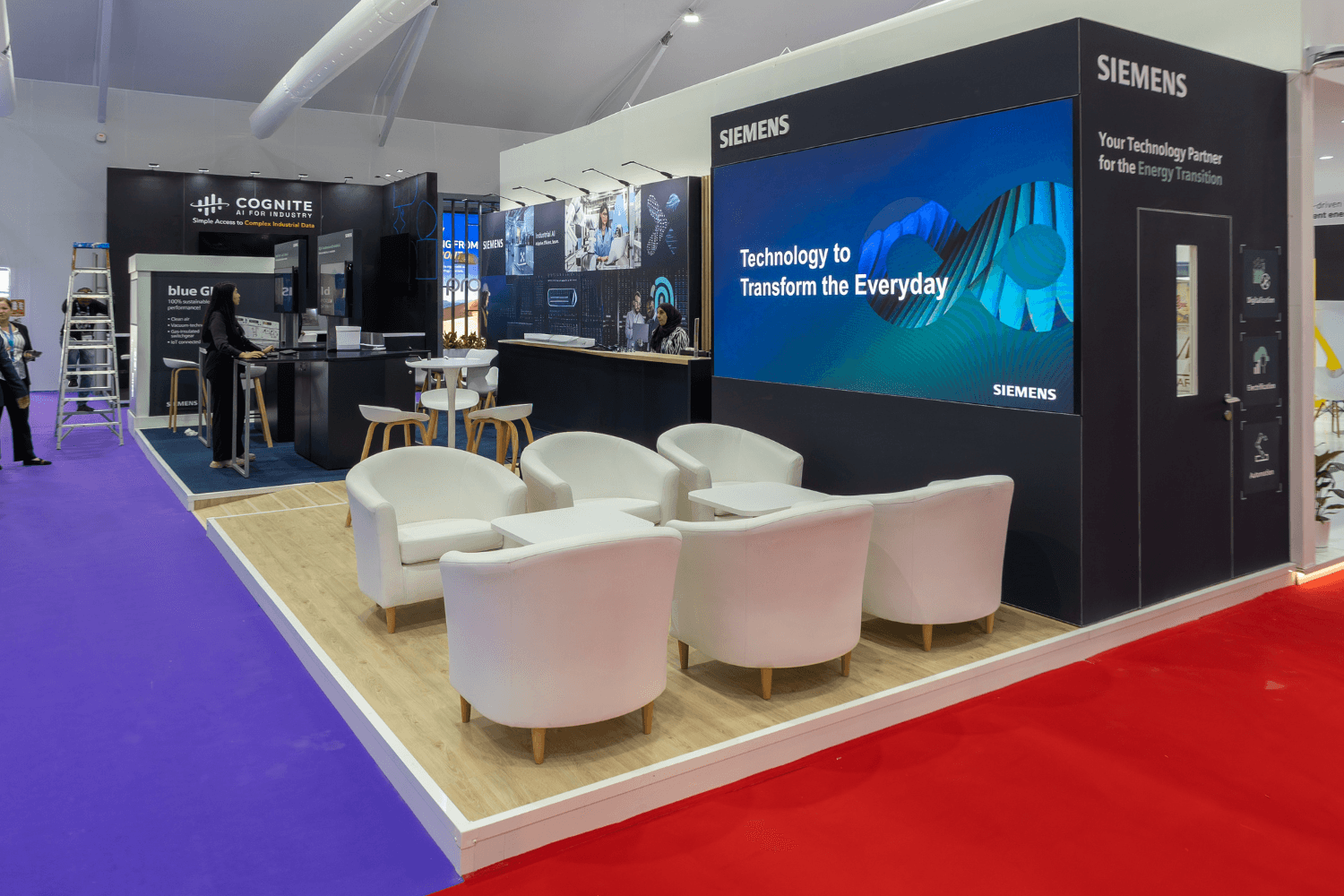 Siemens Industrial 60 sqm exhibition stand at ADIPEC by Messe.ae