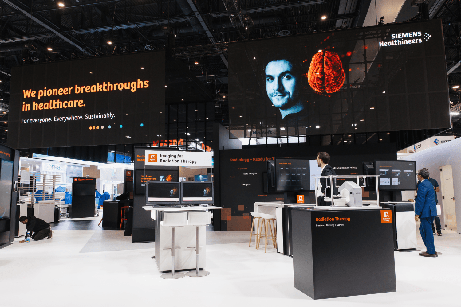 Siemens Healthineers 456 sqm exhibition stand at WHX by Messe.ae