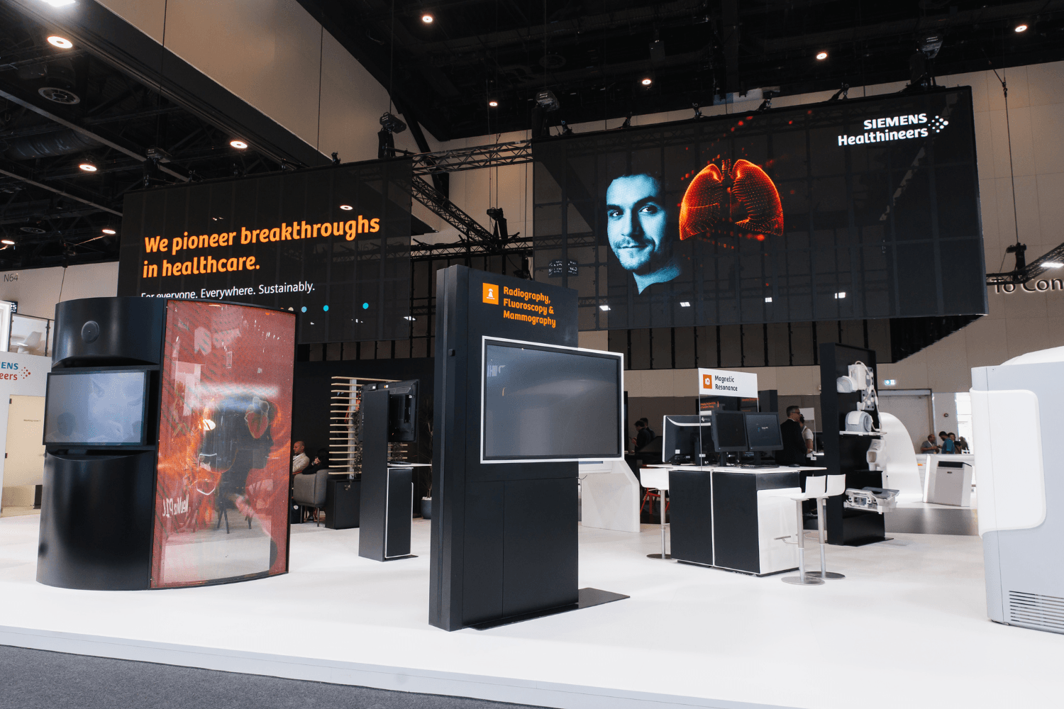 Siemens Healthineers 456 sqm exhibition stand at WHX by Messe.ae