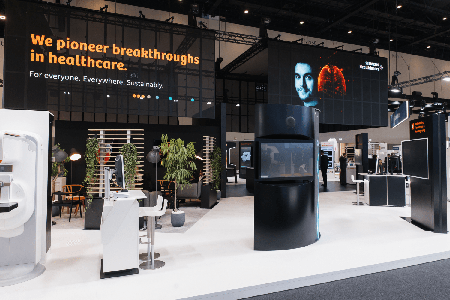 Siemens Healthineers 456 sqm exhibition stand at WHX by Messe.ae