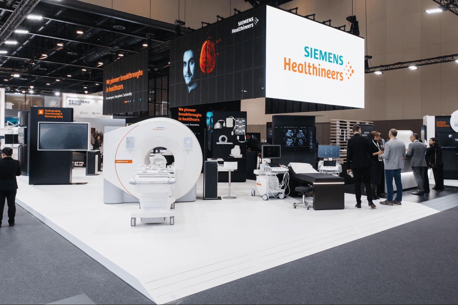 Siemens Healthineers 456 sqm exhibition stand at WHX by Messe.ae