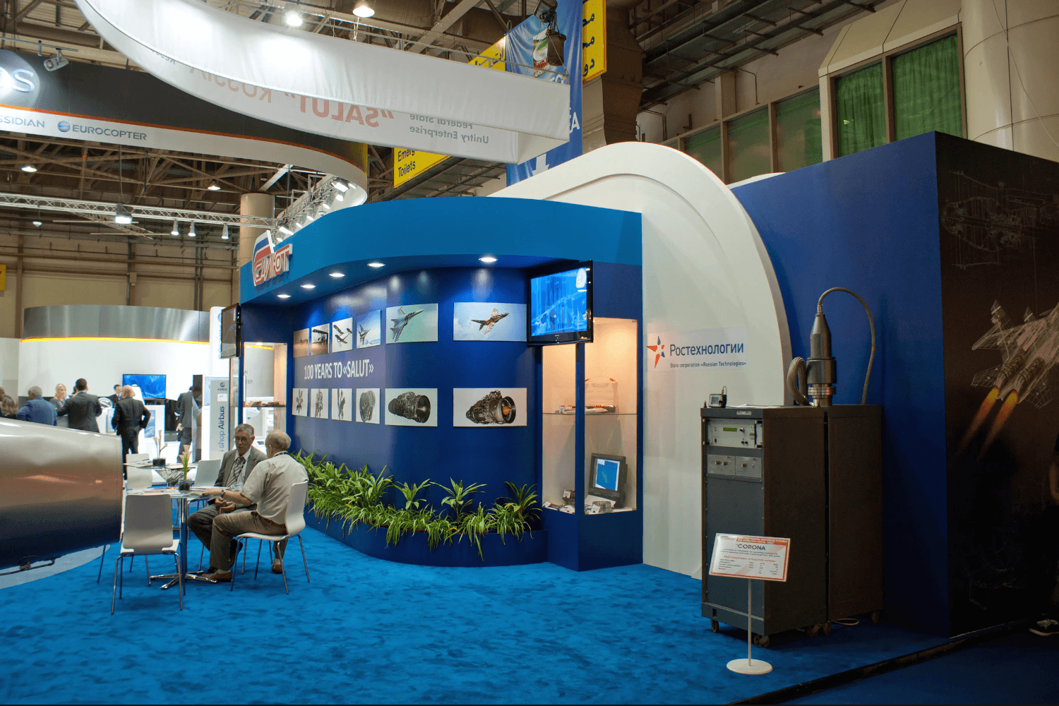 Salute Gas Turbine Research and Production Center 100 sqm exhibition stand at Dubai Airshow by Messe.ae