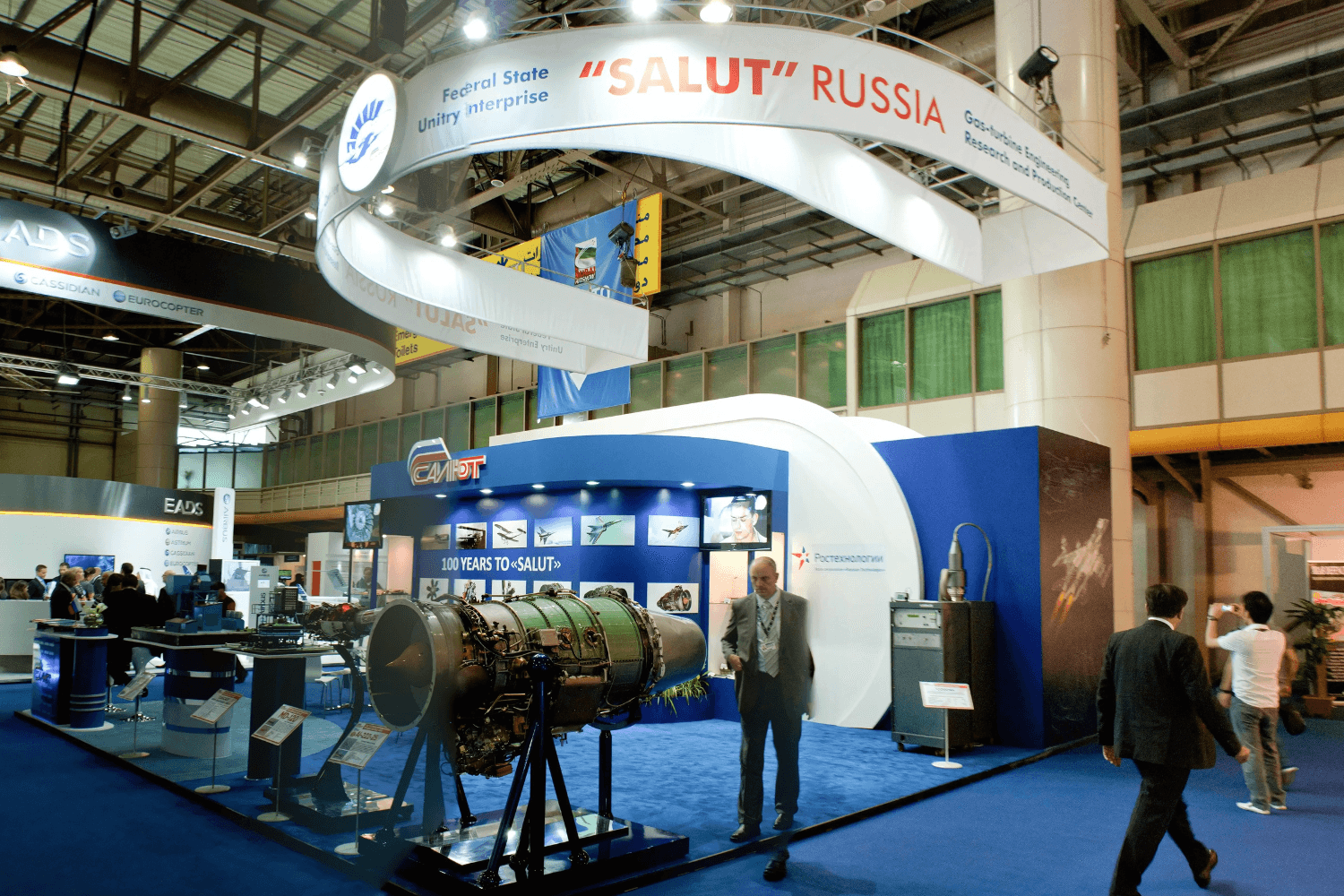 Salute Gas Turbine Research and Production Center 100 sqm exhibition stand at Dubai Airshow by Messe.ae