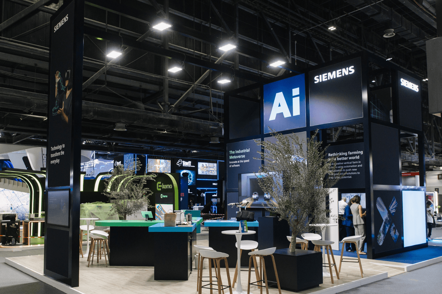 Siemens Industrial 96 sqm exhibition stand at GITEX by Messe.ae