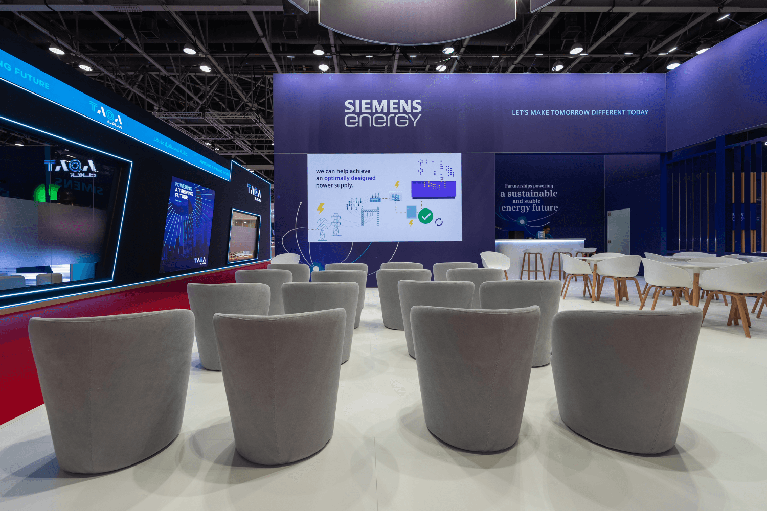 Siemens Energy 150 sqm exhibition stand at WETEX by Messe.ae
