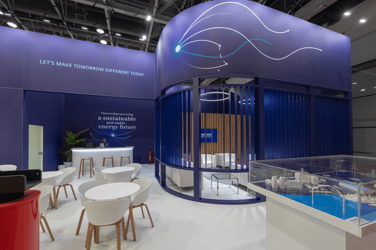 Siemens Energy 150 sqm exhibition stand at WETEX by Messe.ae