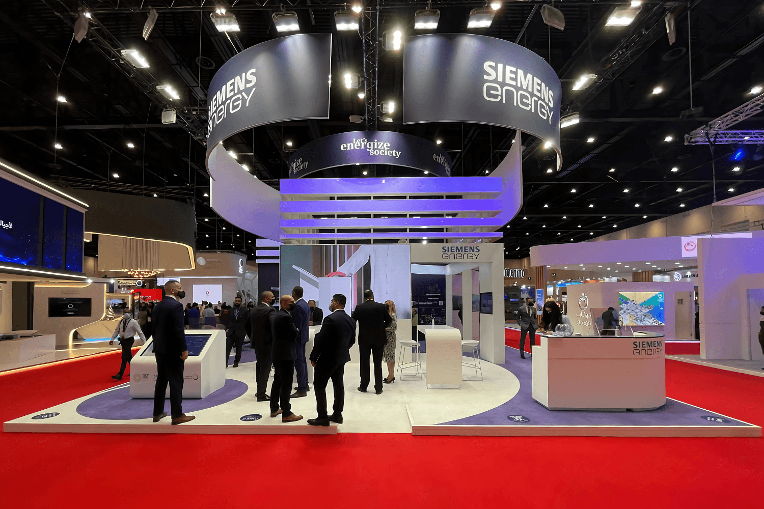 Siemens Energy 100 sqm exhibition stand at WETEX by Messe.ae