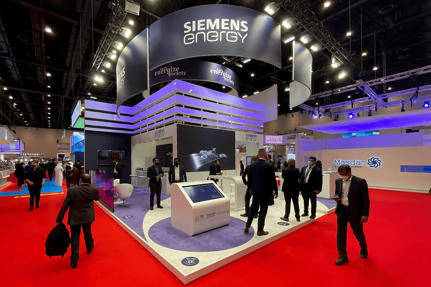 Siemens Energy 100 sqm exhibition stand at WETEX by Messe.ae