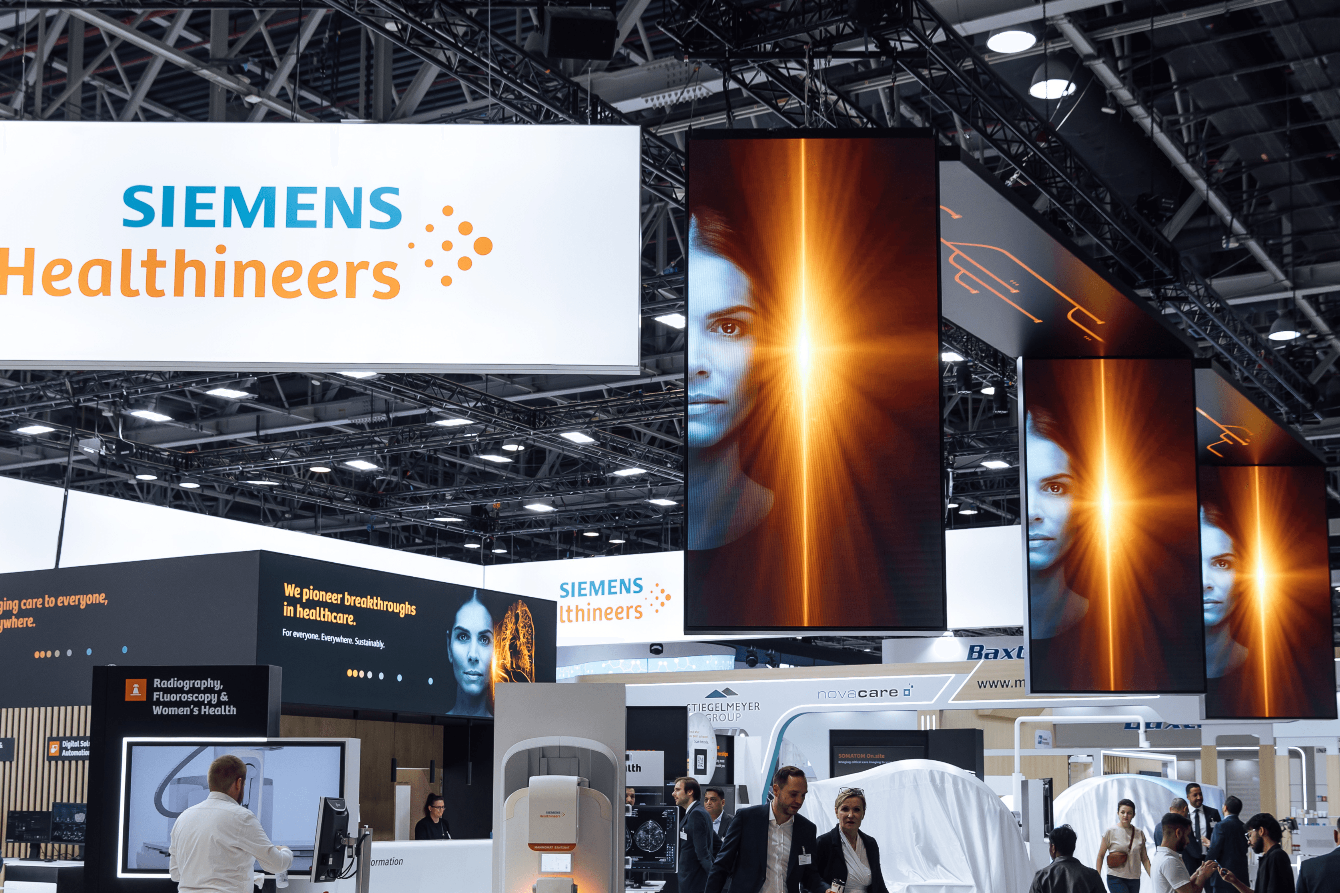 Siemens Healthineers 292.5 sqm exhibition stand at Arab Health by Messe.ae