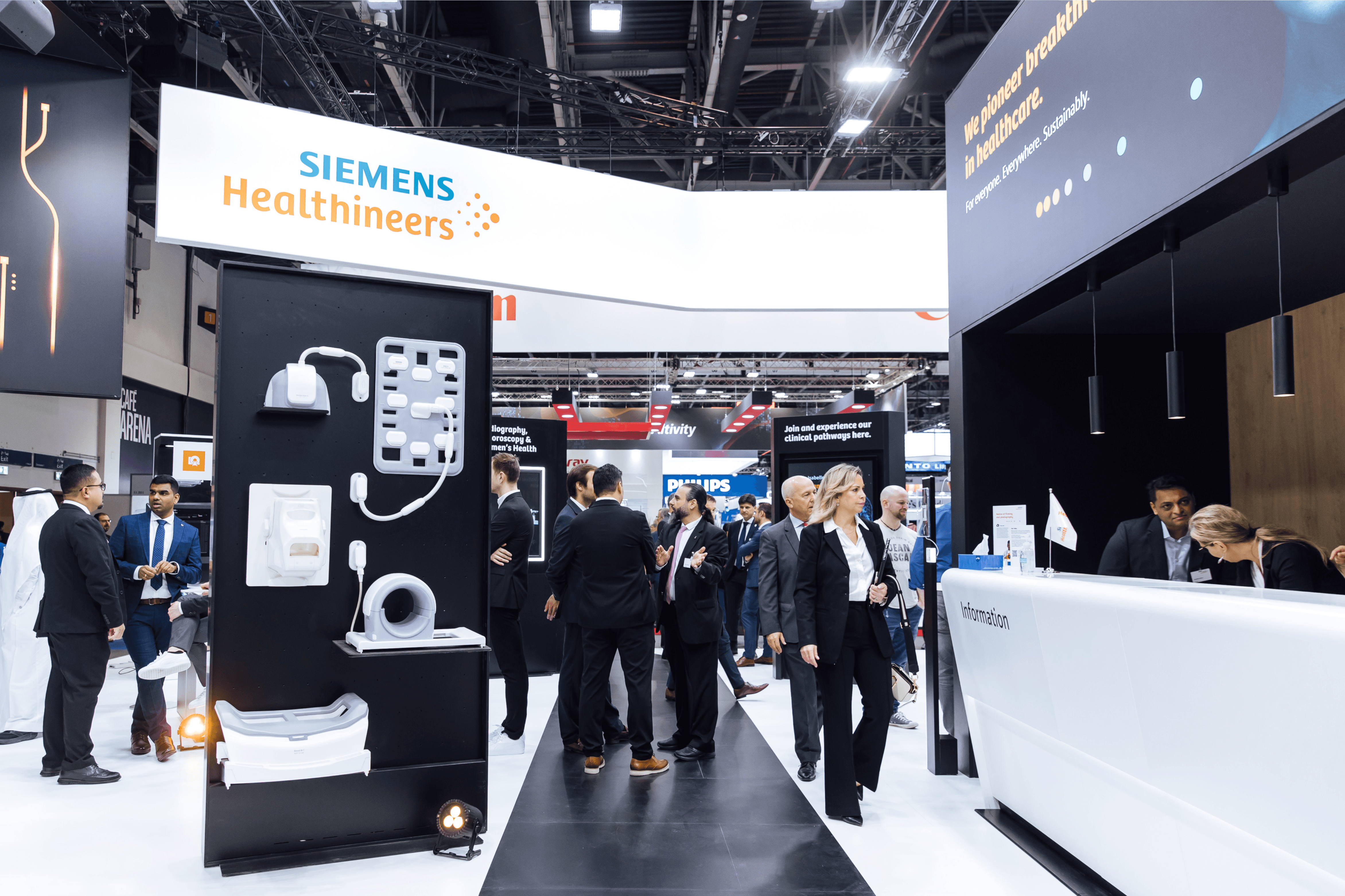 Siemens Healthineers 292.5 sqm exhibition stand at Arab Health by Messe.ae