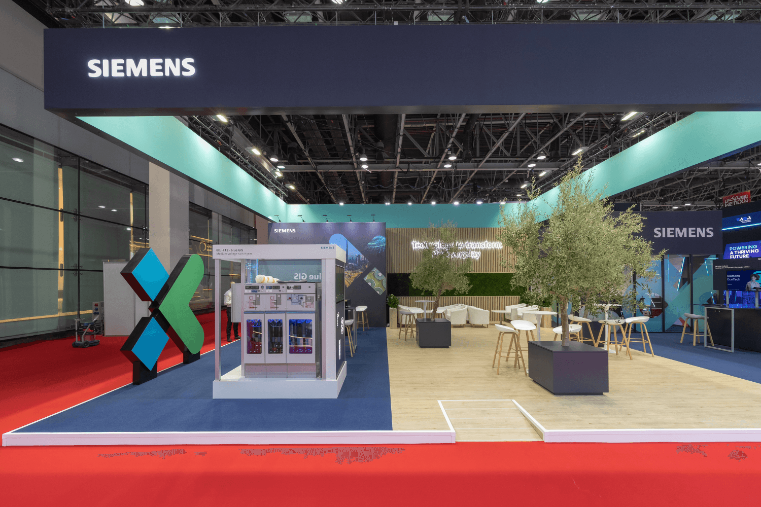 Siemens Industrial 150 sqm exhibition stand at WETEX by Messe.ae