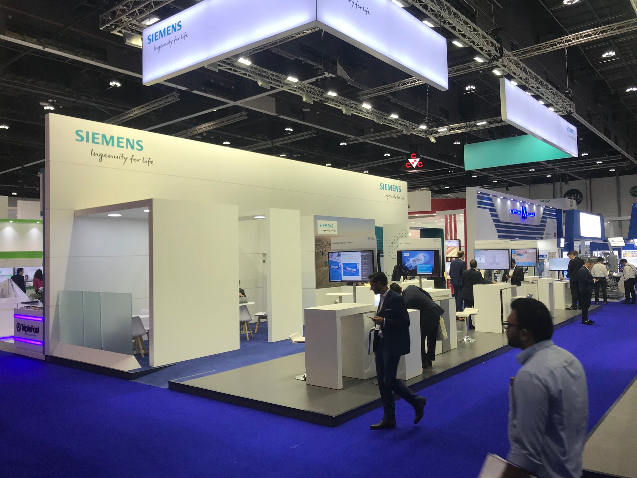 Siemens Industrial 112.5 sqm exhibition stand at ADIPEC by Messe.ae
