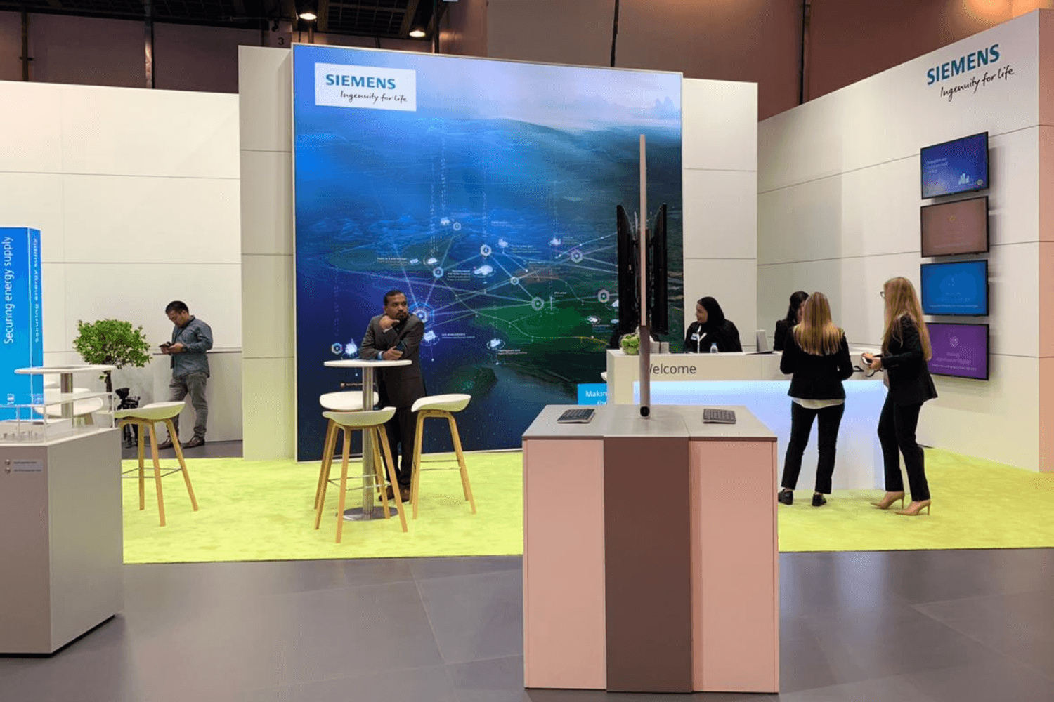 Siemens Industrial 120 sqm exhibition stand at WETEX by Messe.ae