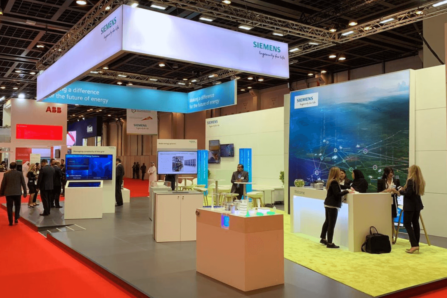 Siemens Industrial 120 sqm exhibition stand at WETEX by Messe.ae