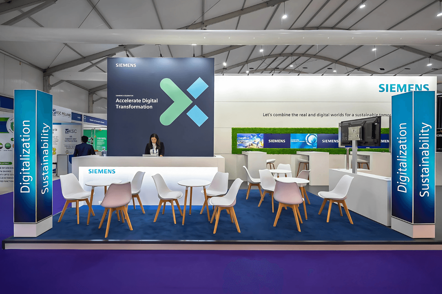 Siemens Industrial 60 sqm exhibition stand at ADIPEC by Messe.ae