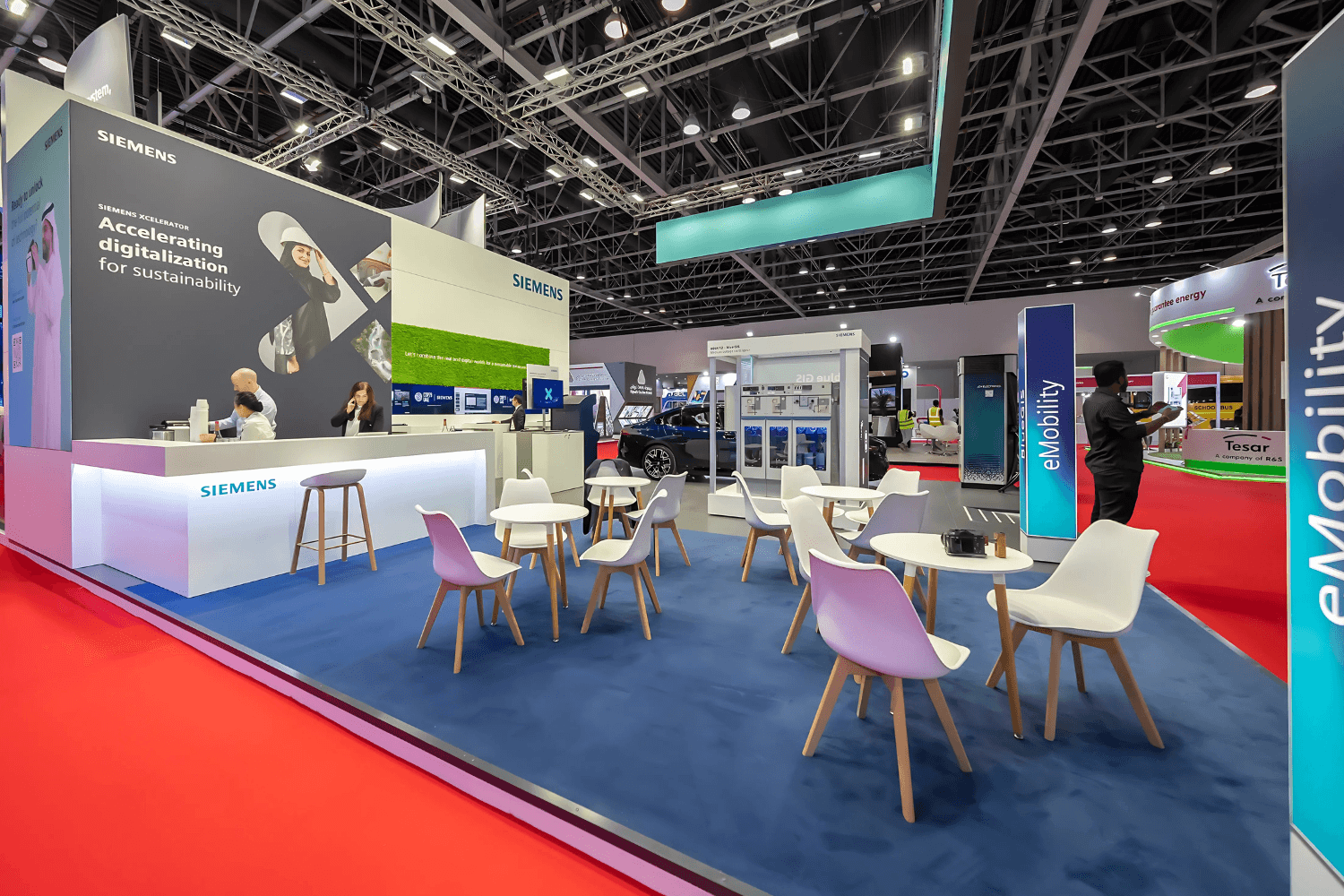 Siemens Industrial 100 sqm exhibition stand at WETEX by Messe.ae